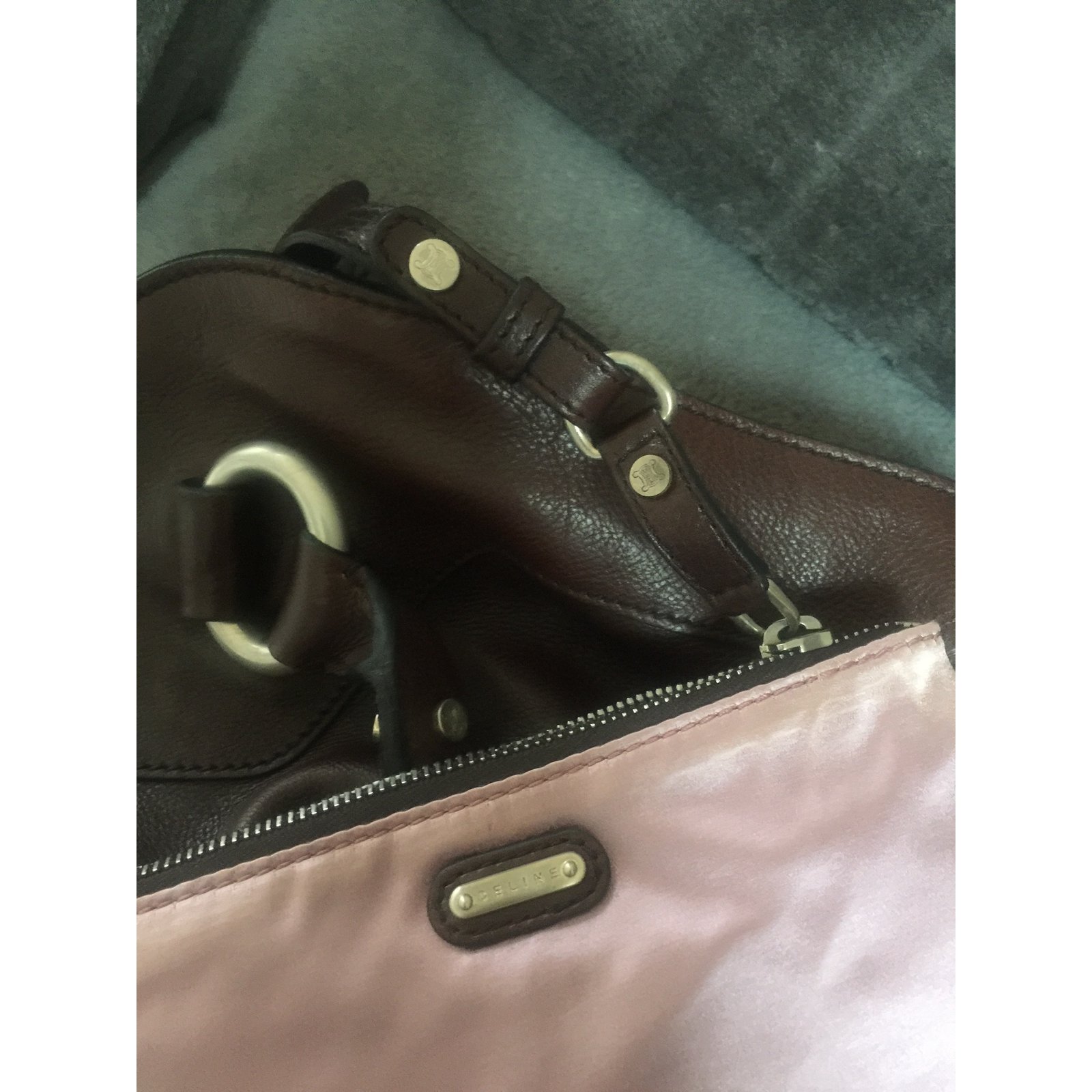 Céline Handbags Dark brown Leather ref.62799 - Joli Closet