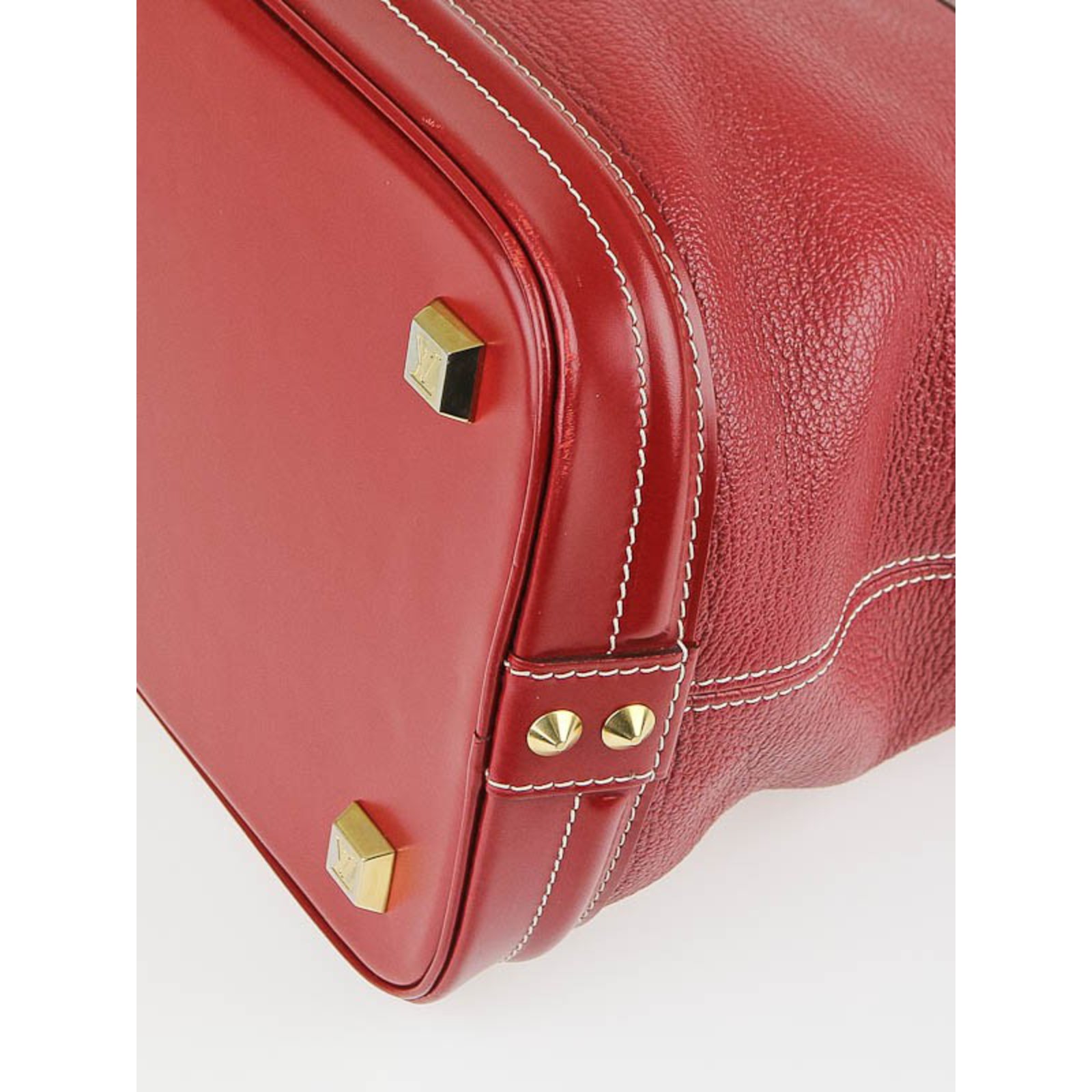 LOUIS VUITTON Tanami Suhali Leather Lockit MM Bag Red ref.63149