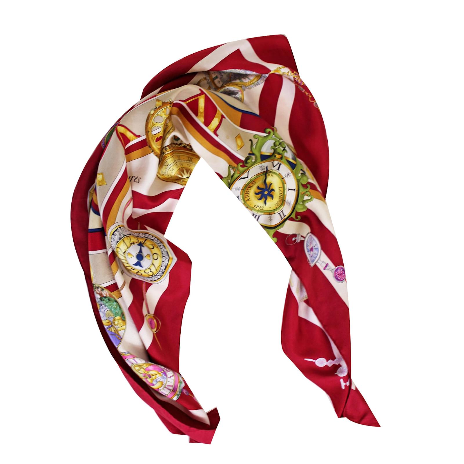 Hermès Silk scarves Multiple colors Dark red ref.63715 Joli Closet