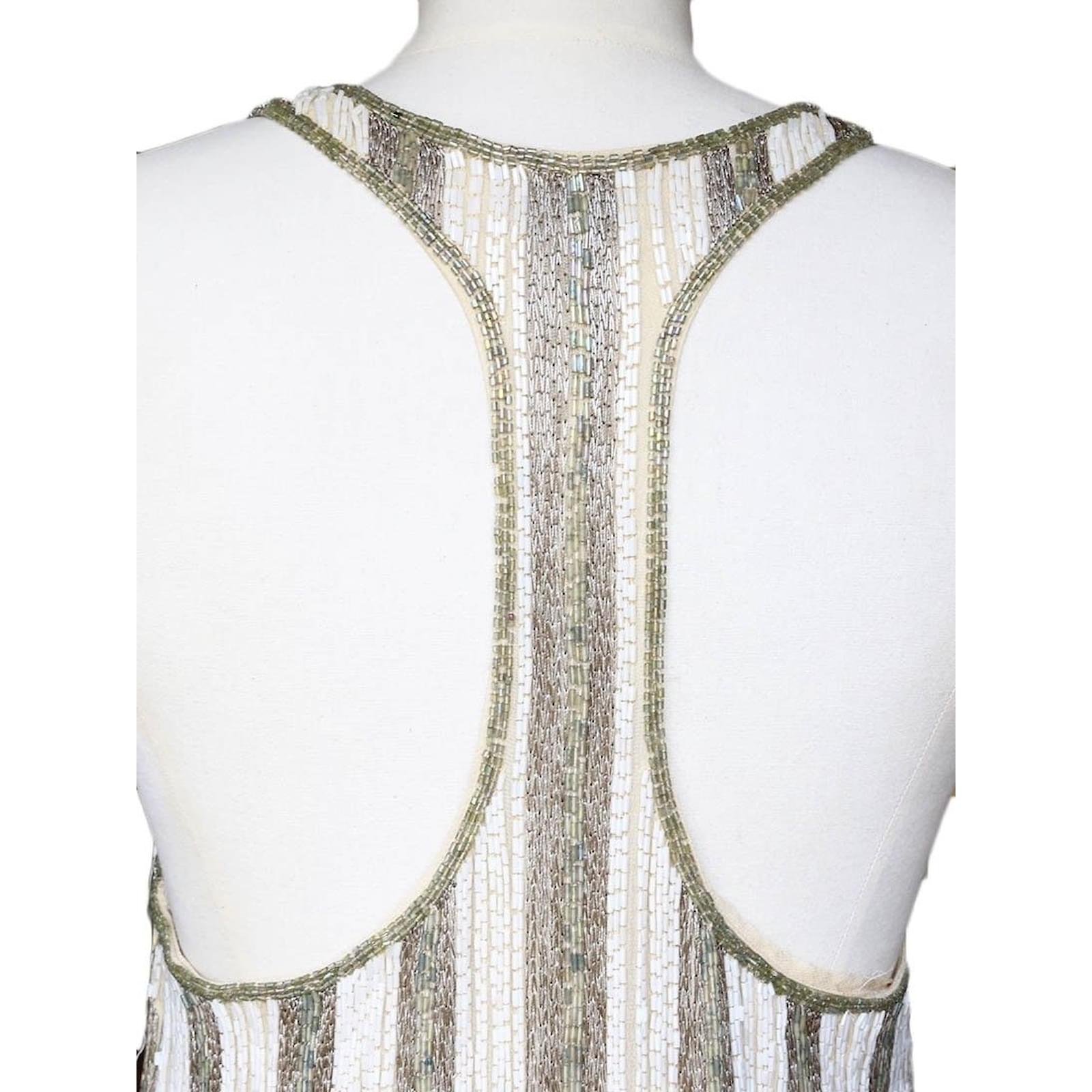 Kate Moss For Topshop Dresses Cream Taupe Viscose ref.JC64054 (Sold) - Joli Closet Kate Moss For Topshop Dresses Cream Taupe Viscose ref.JC64054 (Sold) - Joli Closet