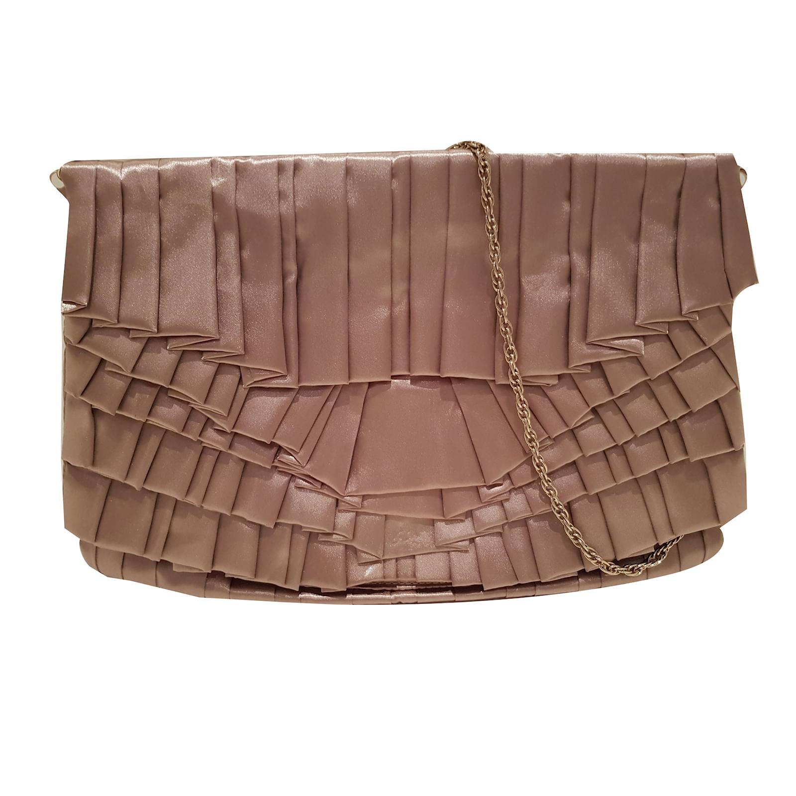 Zara Clutch bags Pink Polyester ref.64137 Joli Closet