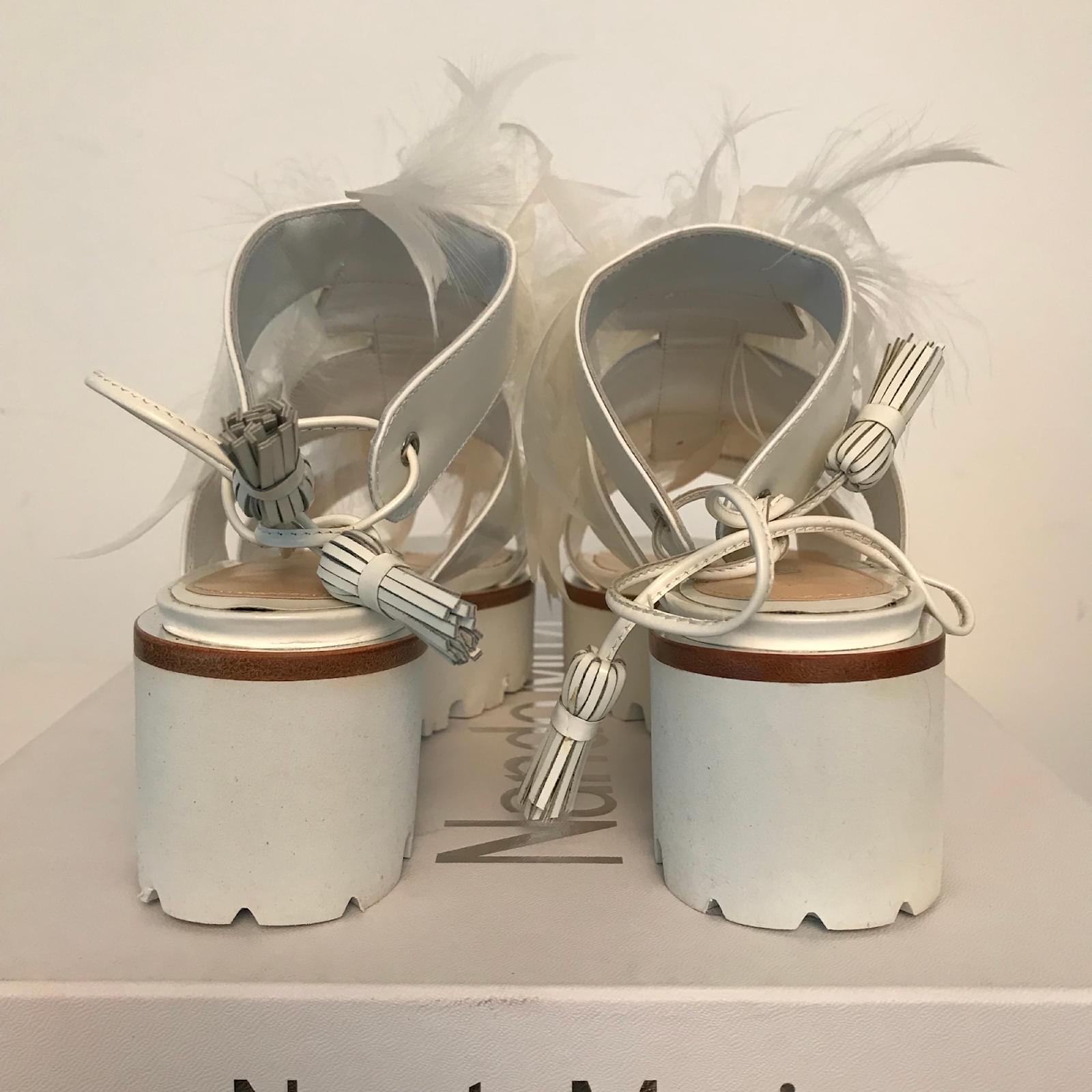 Nando Muzi Sandals White Leather ref.64764 - Joli Closet