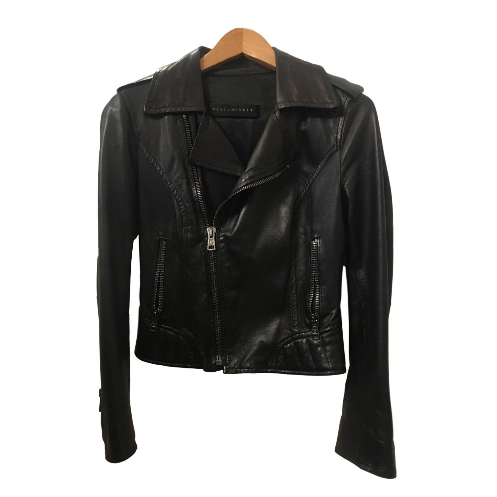 Ventcouvert Biker jackets Black Lambskin ref.64859 - Joli Closet