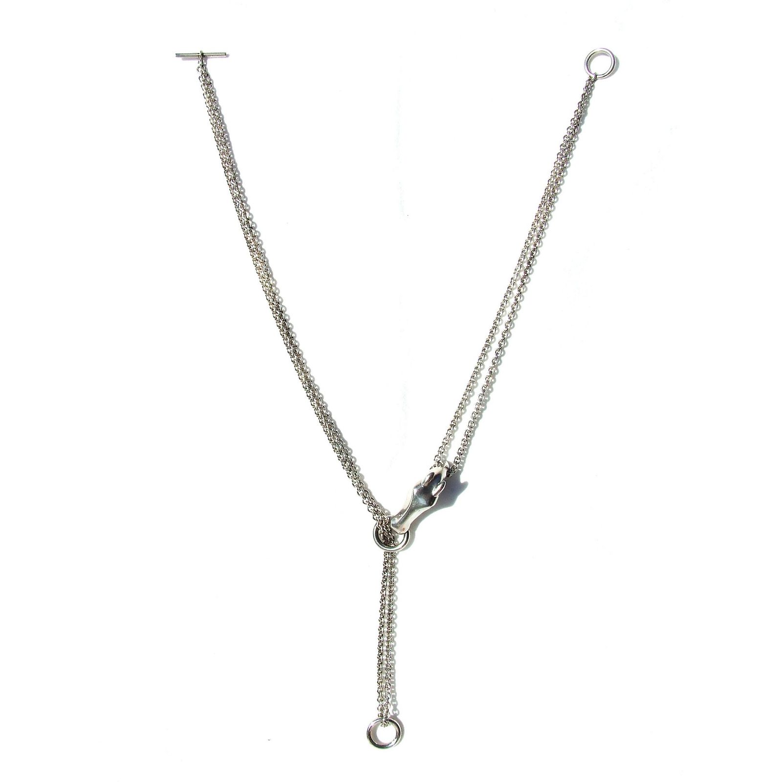 Collier Sautoir Pendentif Cheval à Bascule Naf Naf En Alliage Argenté - Occasion