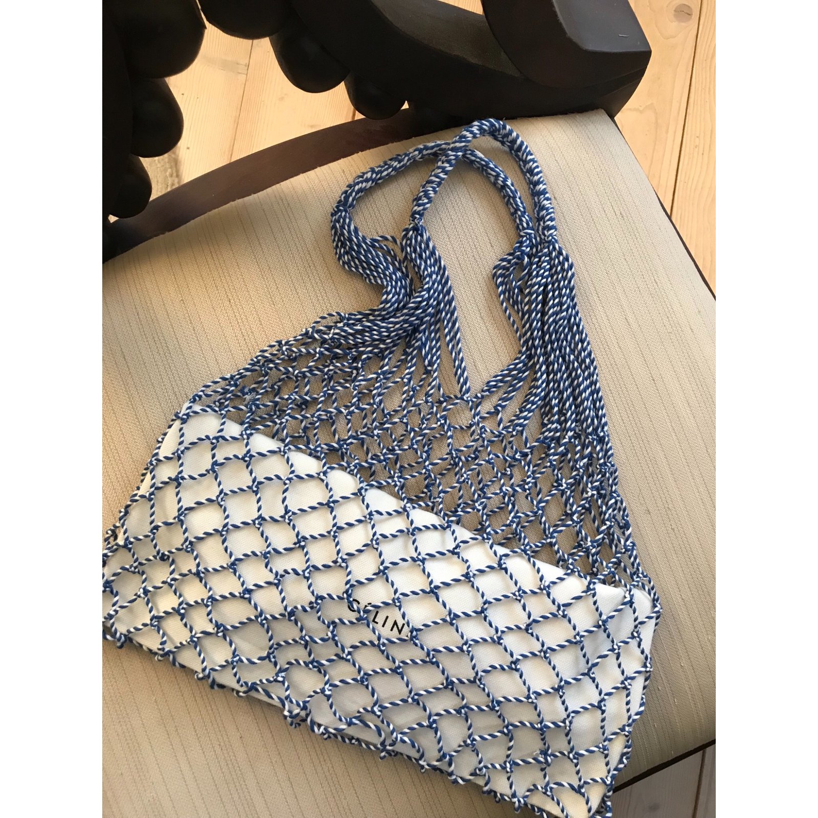 Céline Celine cotton net bag Handbags 