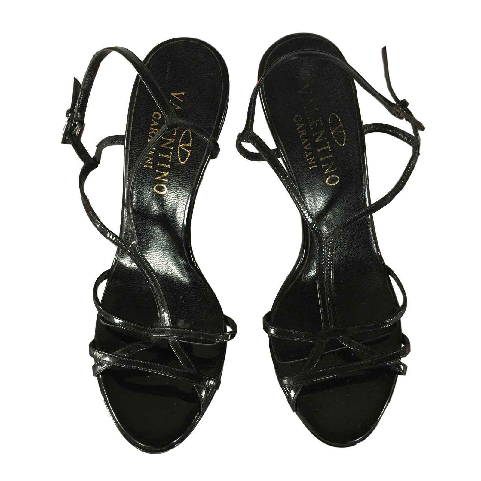Valentino Sandals Black Patent leather ref.65409 - Joli Closet