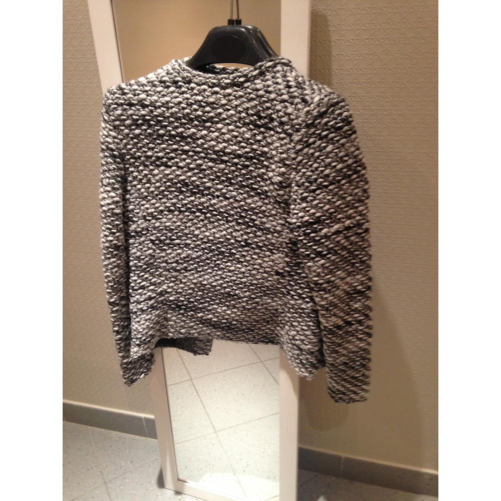 Vestes Iro Veste Laine,Polyamide,Acrylique Noir,Blanc,Gris Vestes Iro Veste Laine,Polyamide,Acrylique Noir,Blanc,Gris
