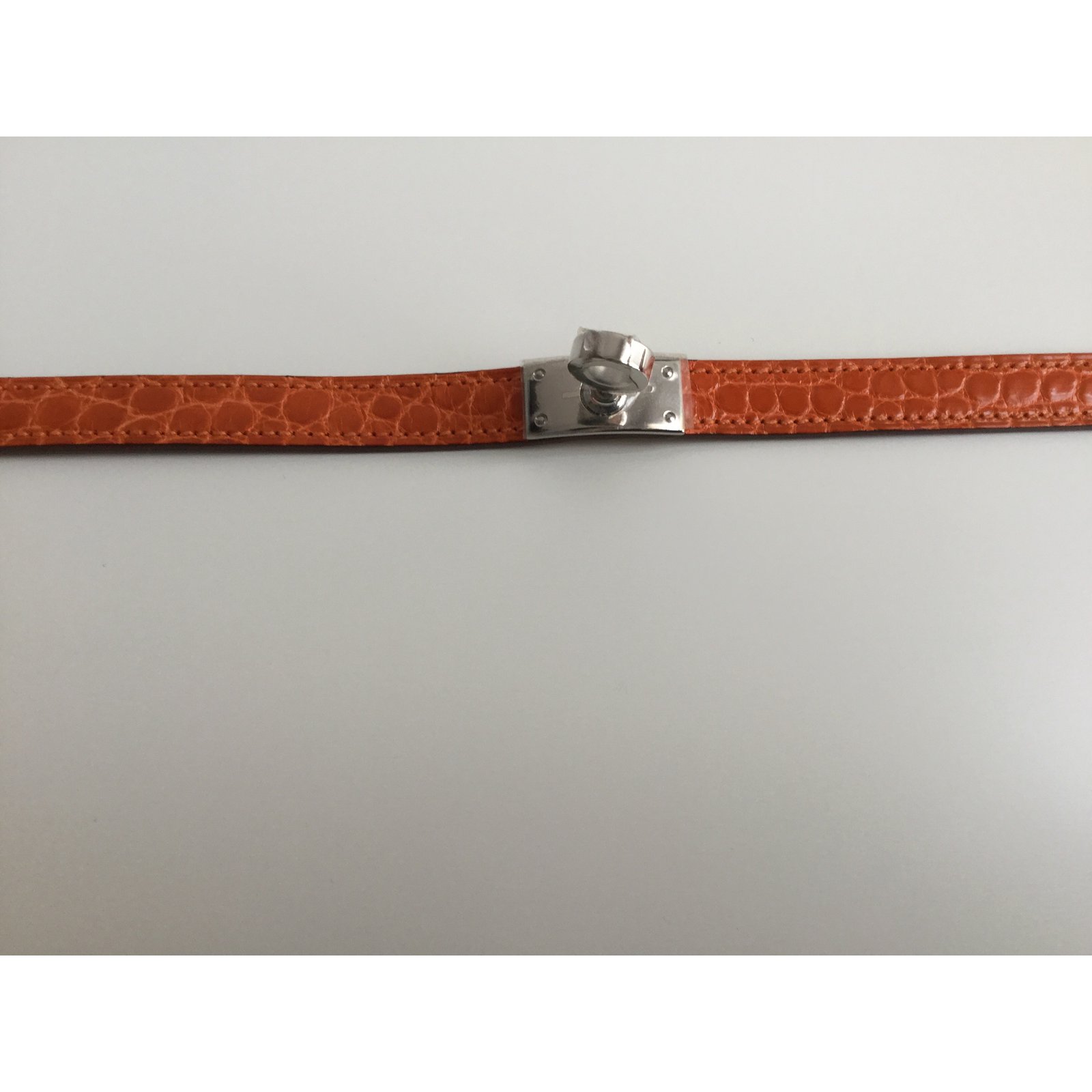 Hermès Kelly Bracelet Orange Exotic leather ref.66177 - Joli Closet