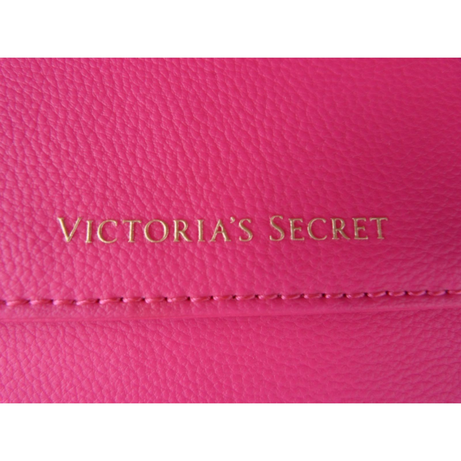 Petite Pochette Sac à Main Victoria's Secret - Noir Avec Coutures Roses, Dimensions 6" X 4", Occasion