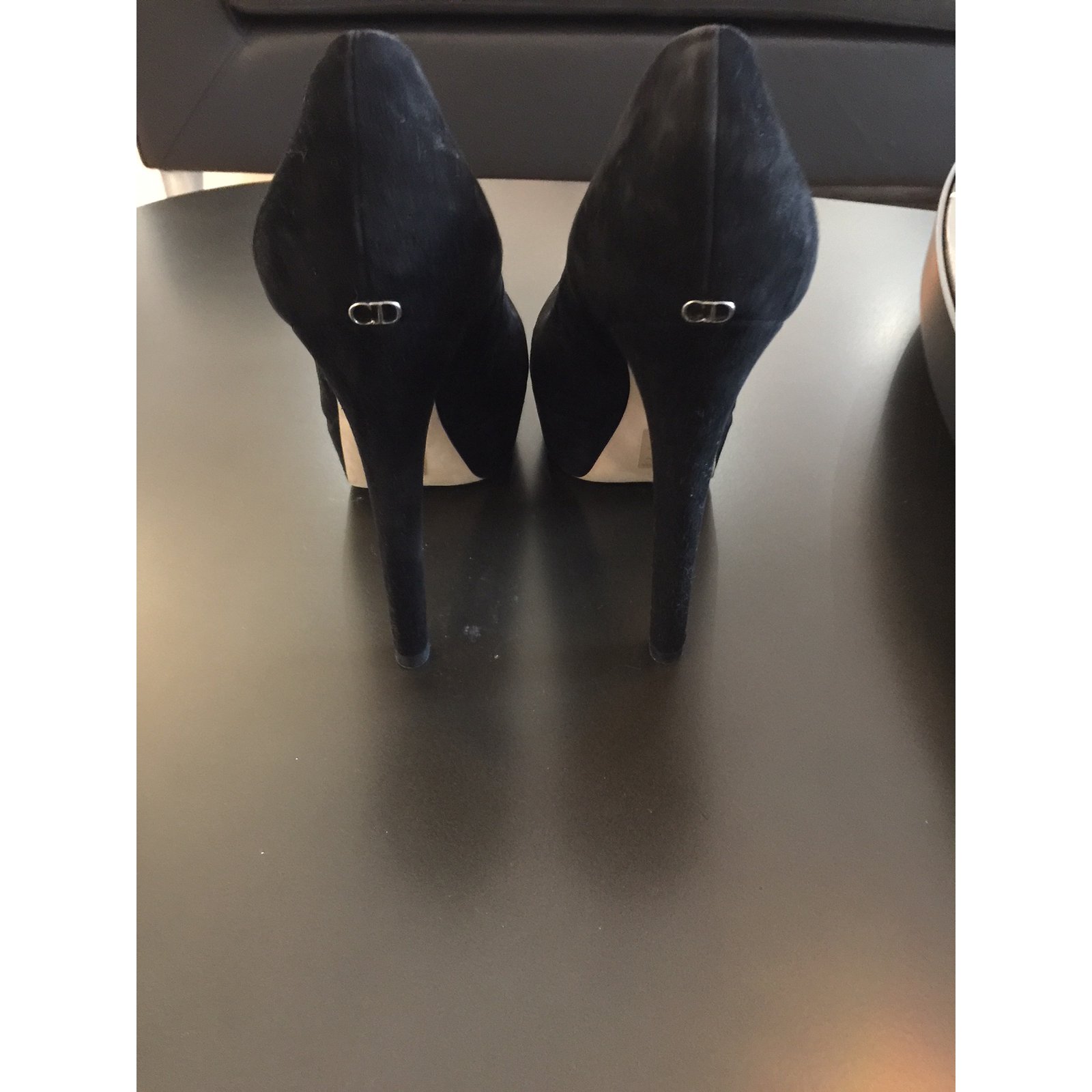Christian Dior Heels Black Leather ref.66453 - Joli Closet