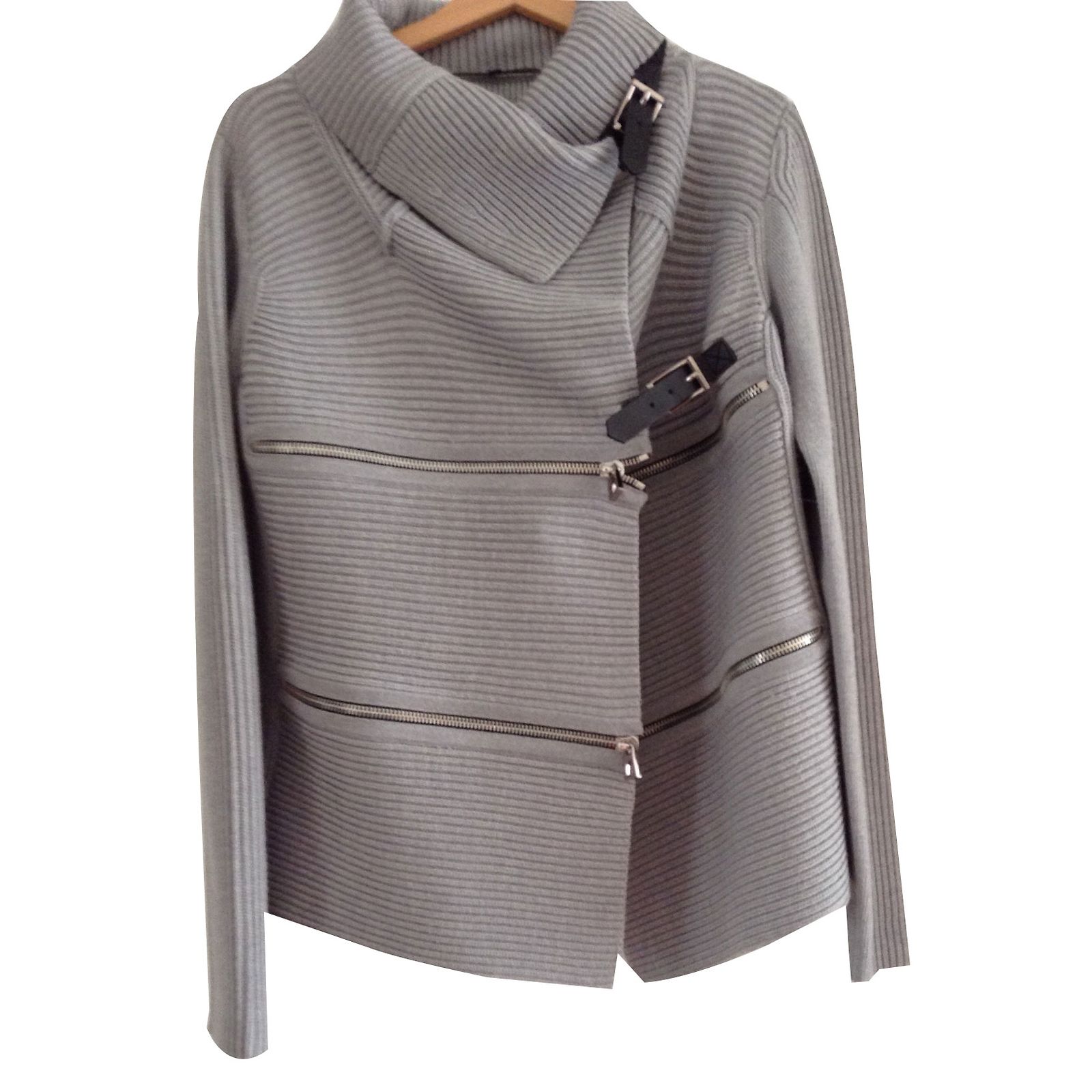 Veste Barbara Bui Vintage 80s/90s En Peau Mouton Cuir/daim Doublée - Taille 40/42 - Taupe/marron - Occasion Bon état