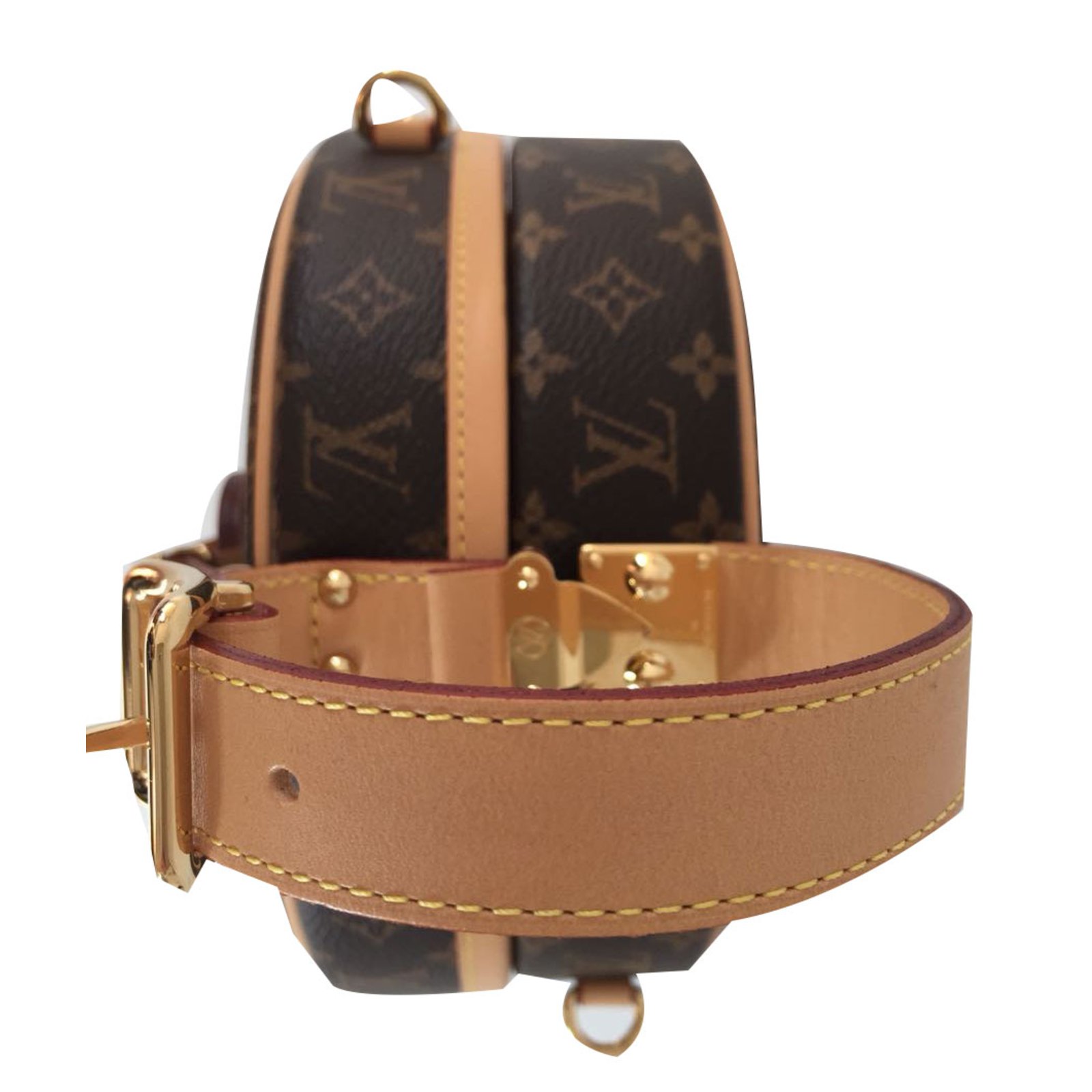 Louis Vuitton Petite Boite Chapeau Brown Beige Leather ref.66637 - Joli  Closet