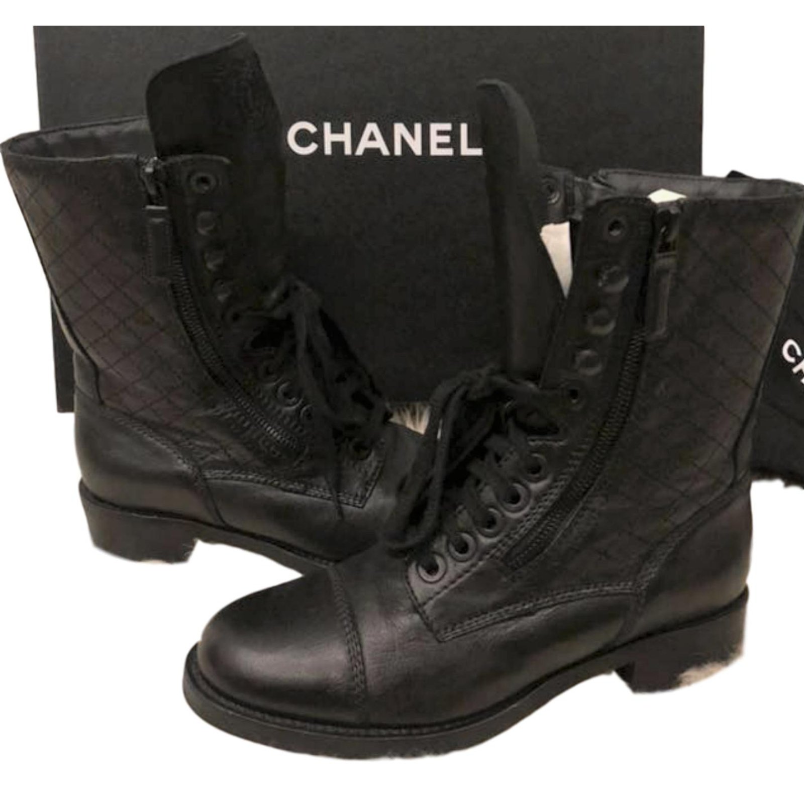 chanel combat boots 2019