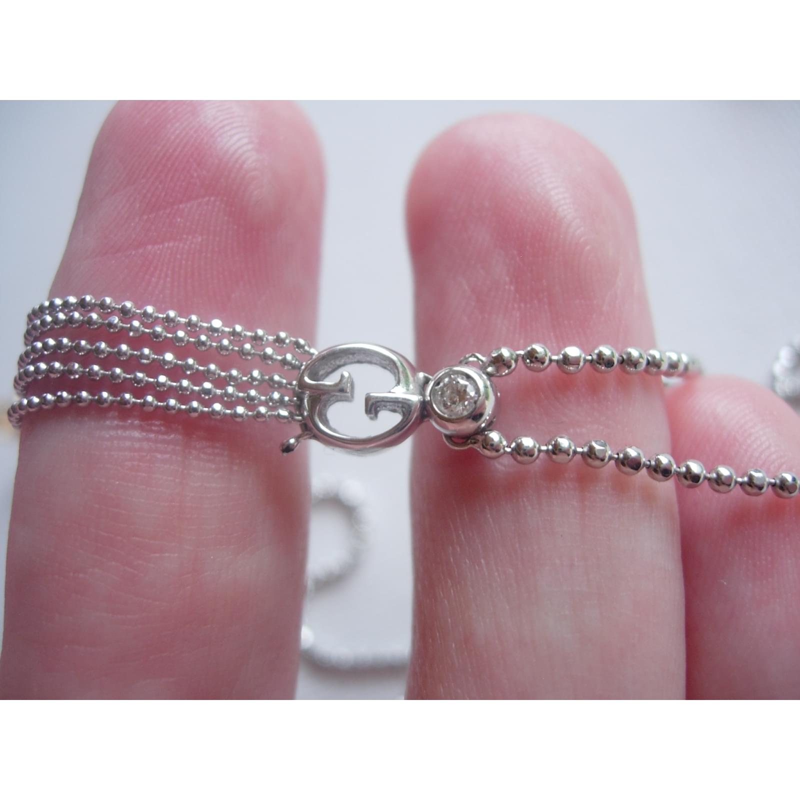 Gucci Pendant necklaces Silvery White gold ref.67393 Joli Closet