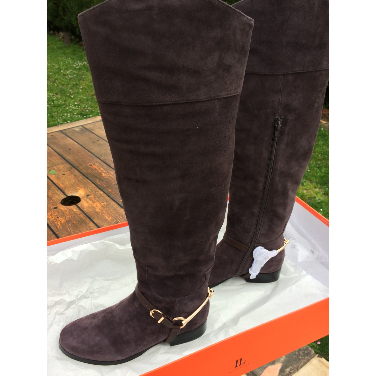threshold will do lucky Autre Marque ISABEL LICARDI Boots Brown Leather ref.67571 - Joli Closet