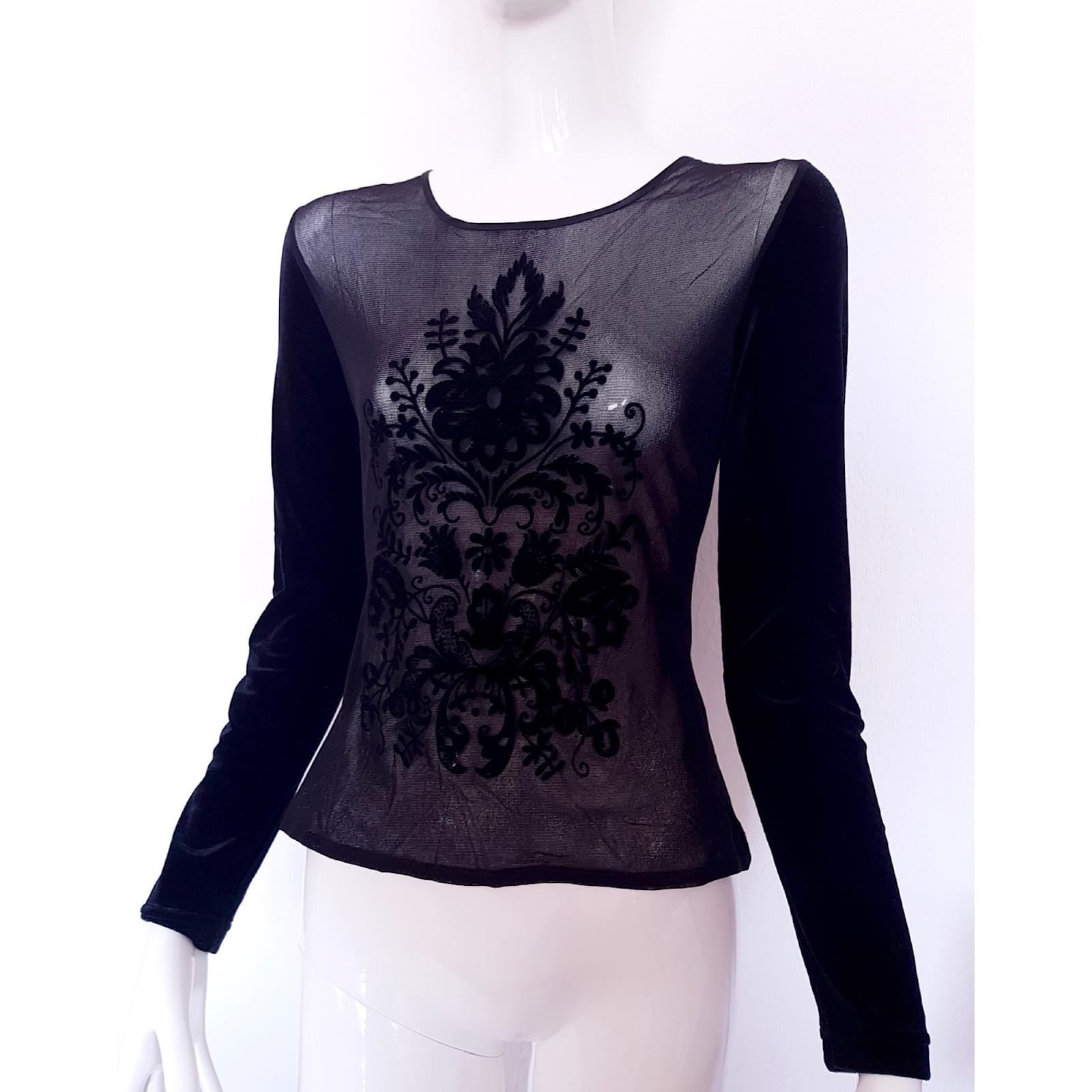 Blouse en soie CAROLL, taille 38, noir, défaut léger | Kaufen auf