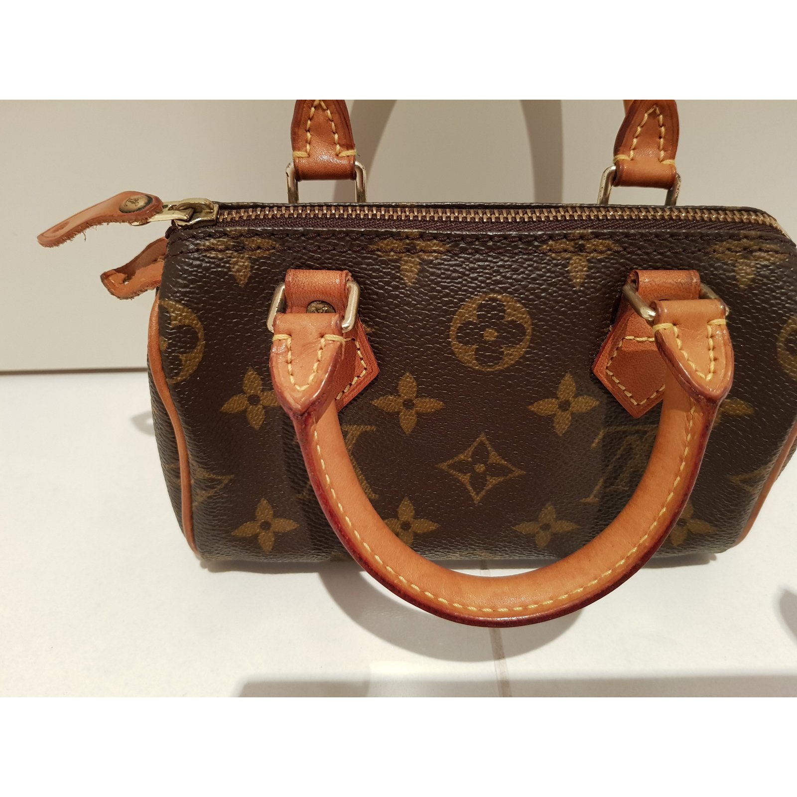 Louis Vuitton Mini speedy Brown Leather ref.67991 - Joli Closet