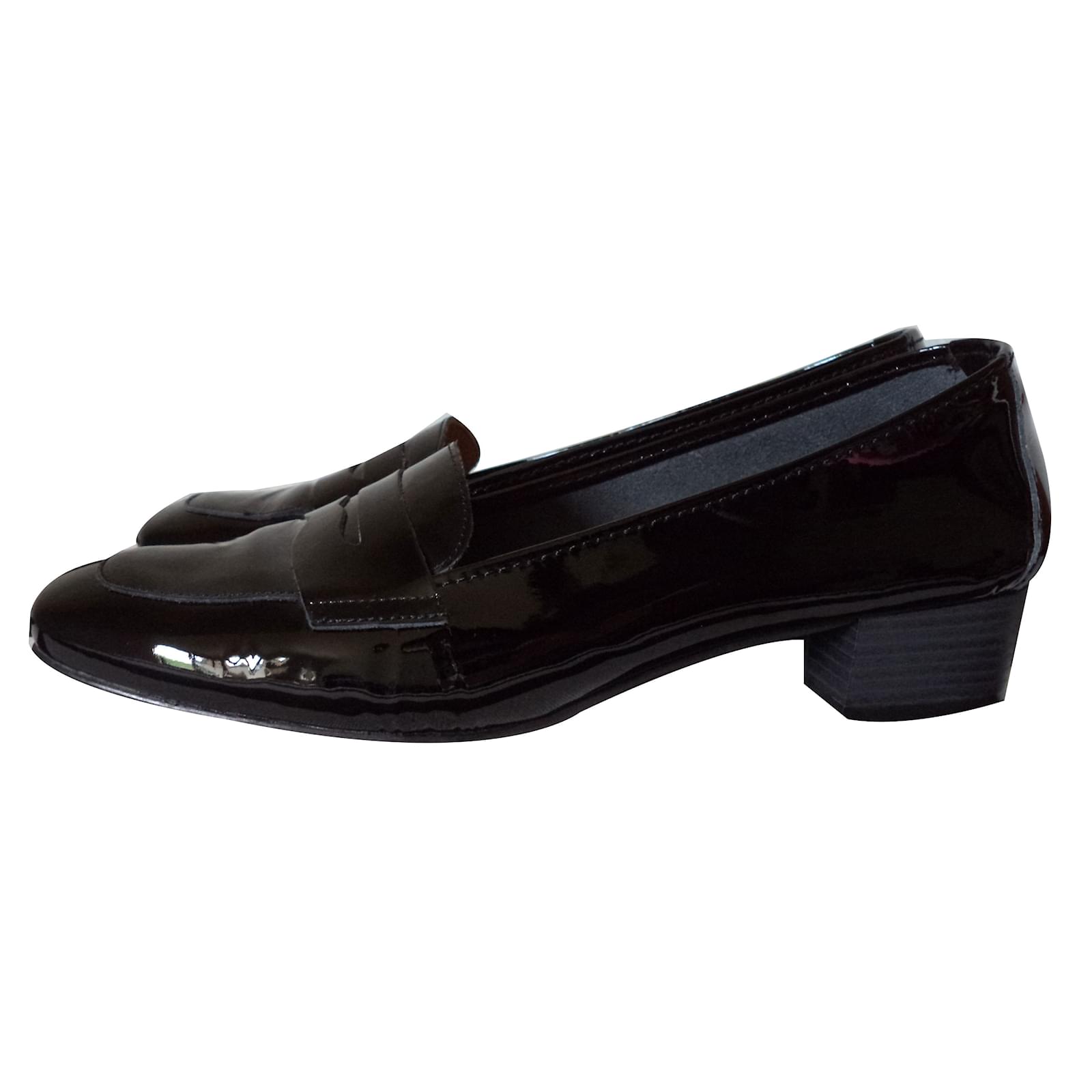 Mocassins Autre Marque SALAMANDER Mocassins à talons Cuir vernis Noir ref.68165 Joli Closet Mocassins Autre Marque SALAMANDER Mocassins à talons Cuir vernis Noir ref.68165 Joli Closet