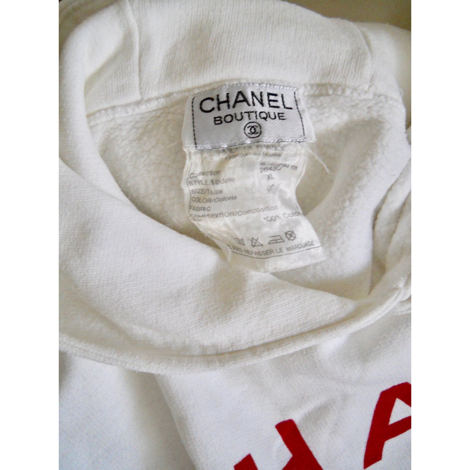 Chanel sweatshirt White Cotton ref.68211 - Joli Closet