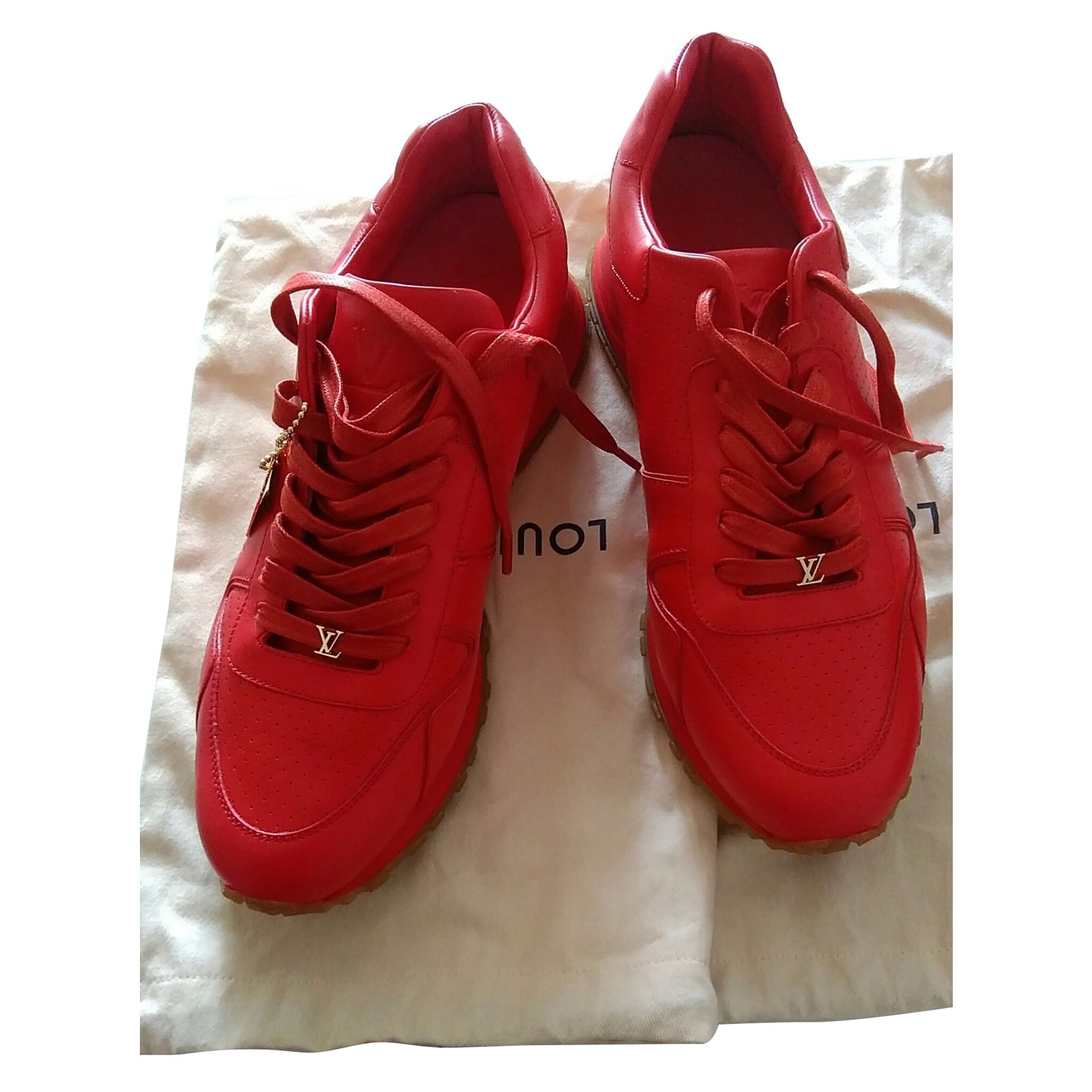 Louis Vuitton Sneackers Supreme x Vuitton Limited Red Leather ref