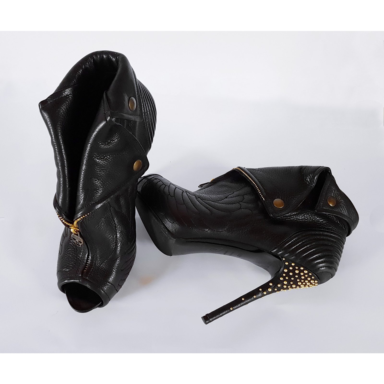 Alexander Mcqueen Ankle Boots Black Leather ref.179926 - Joli Closet