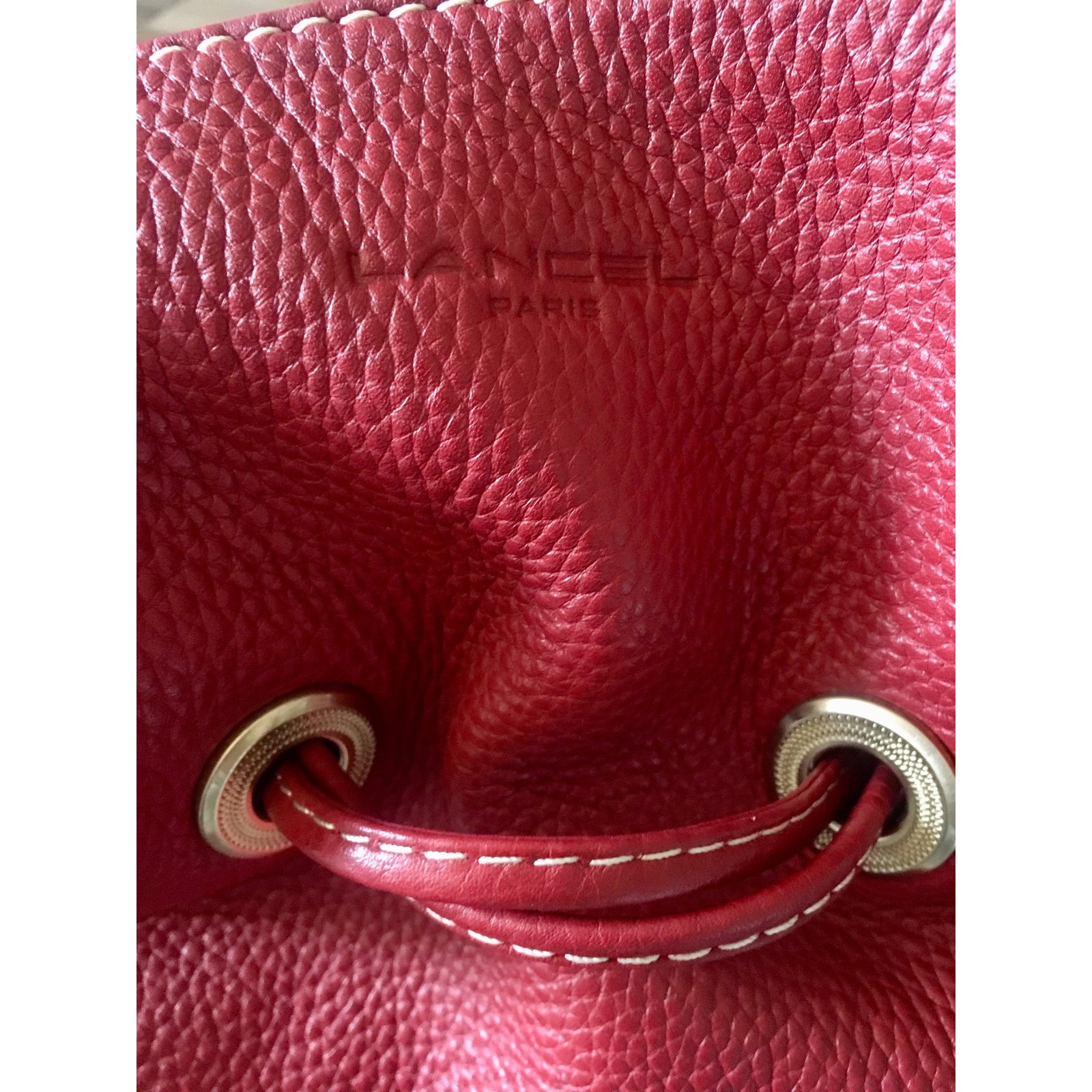 Lancel Premier Flirt Red Leather Ref69294 Joli Closet 8542