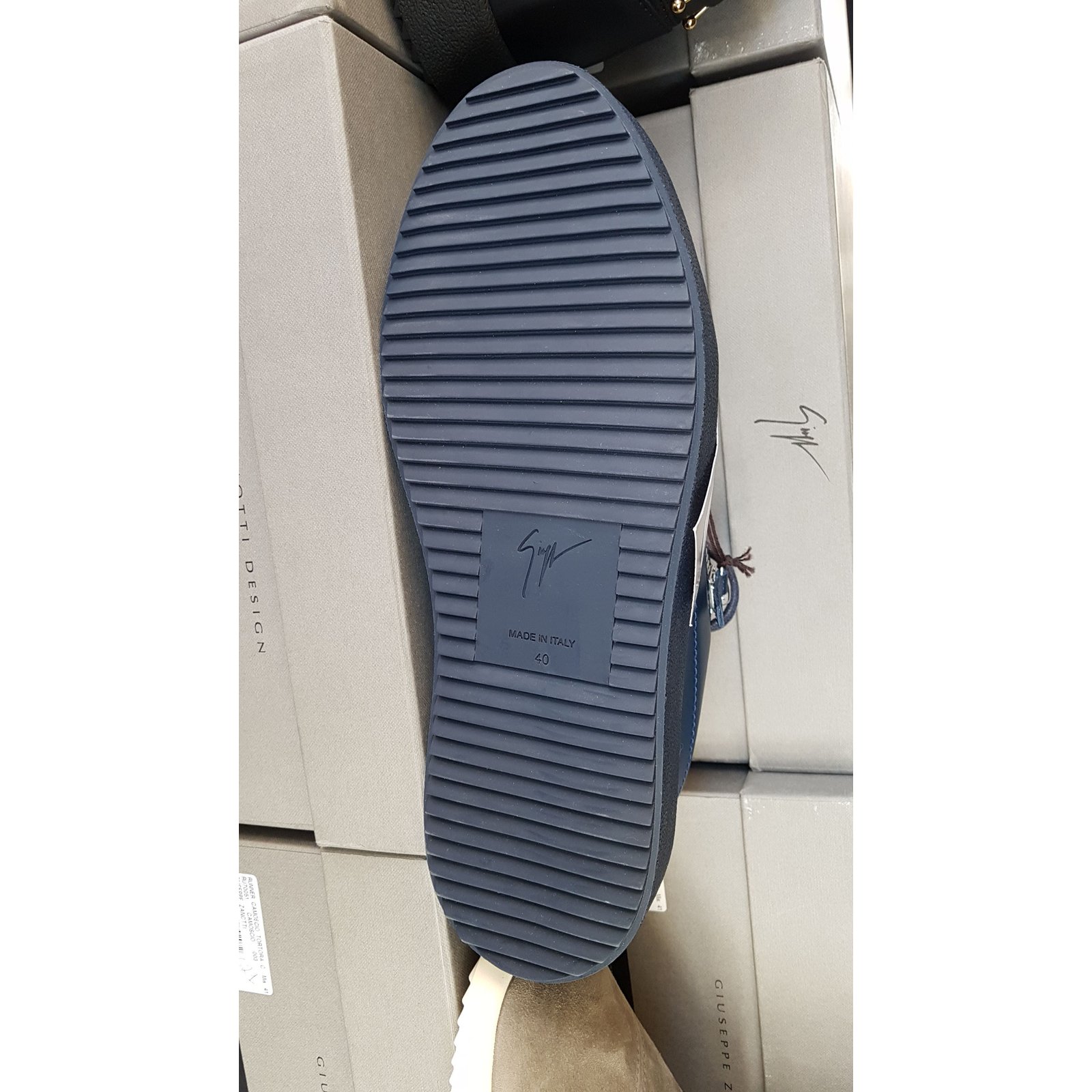 Giuseppe Zanotti SNEAKERS Blue Leather ref.69487 - Joli Closet