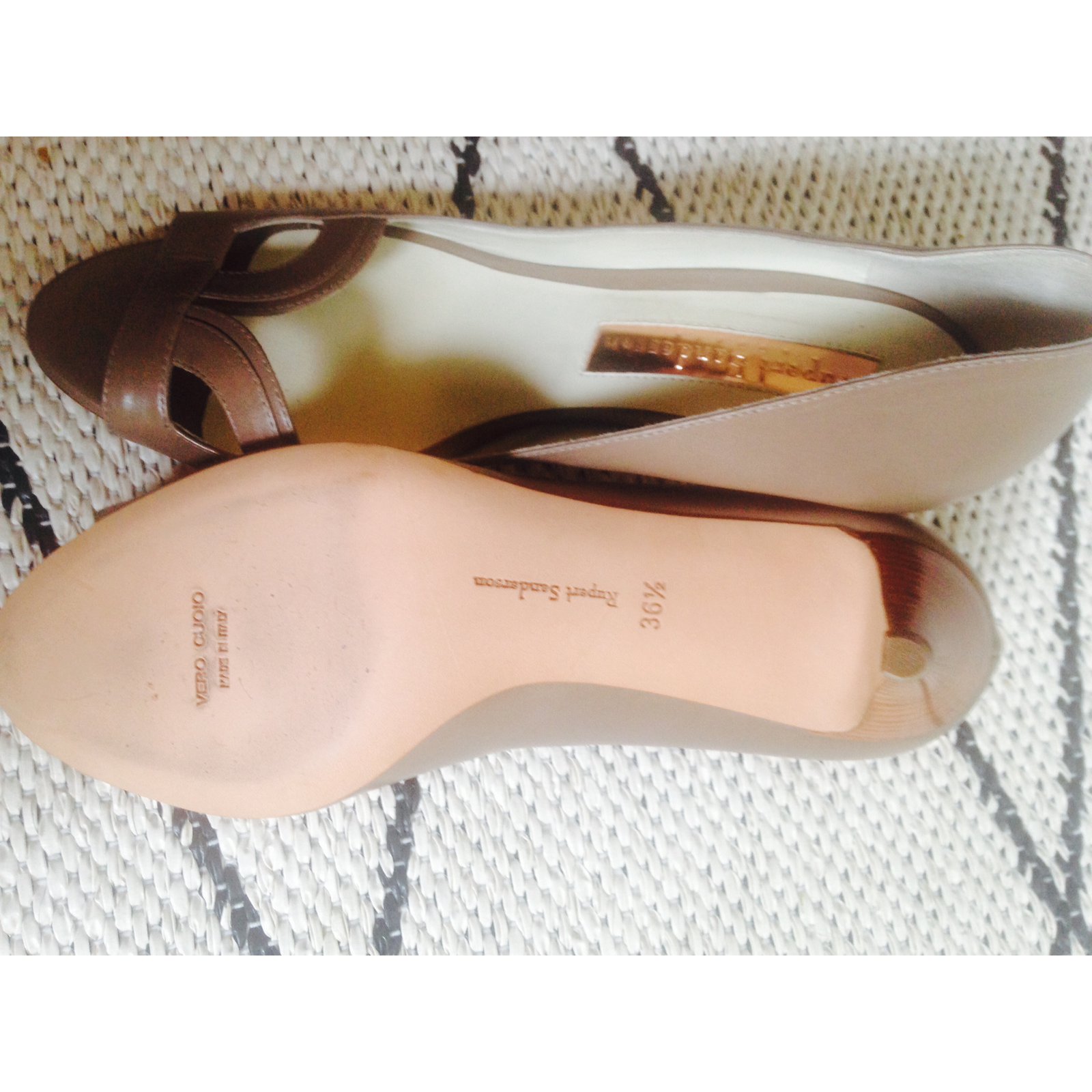 Rupert Sanderson Pumps Taupe Leather ref.69720 Joli Closet