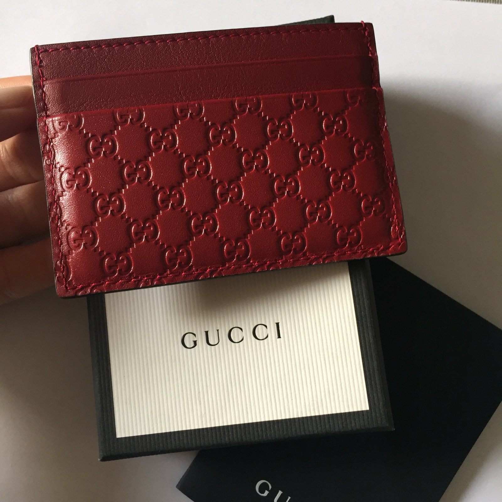 gucci cardholder red
