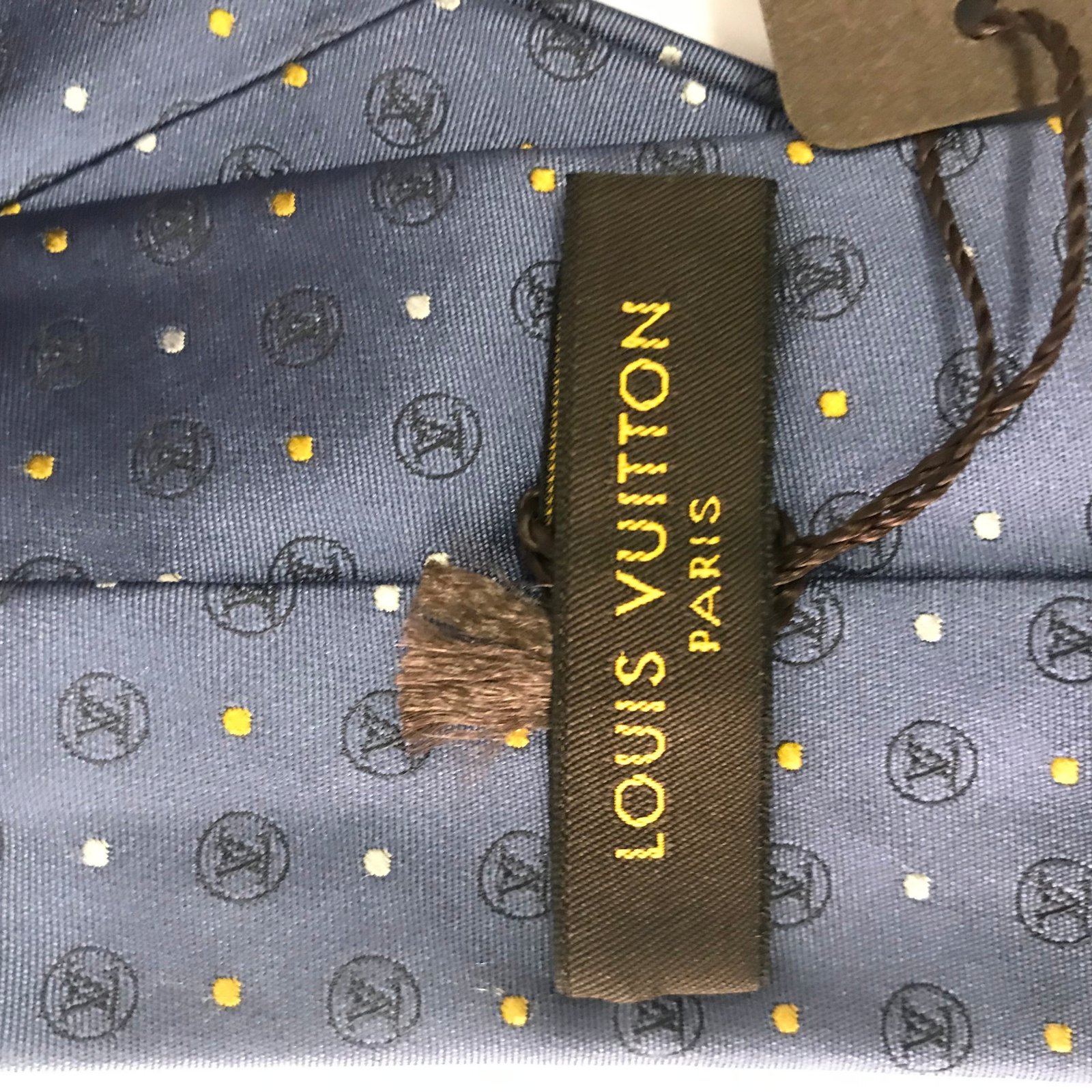 Silk tie Louis Vuitton Blue in Silk - 32449951