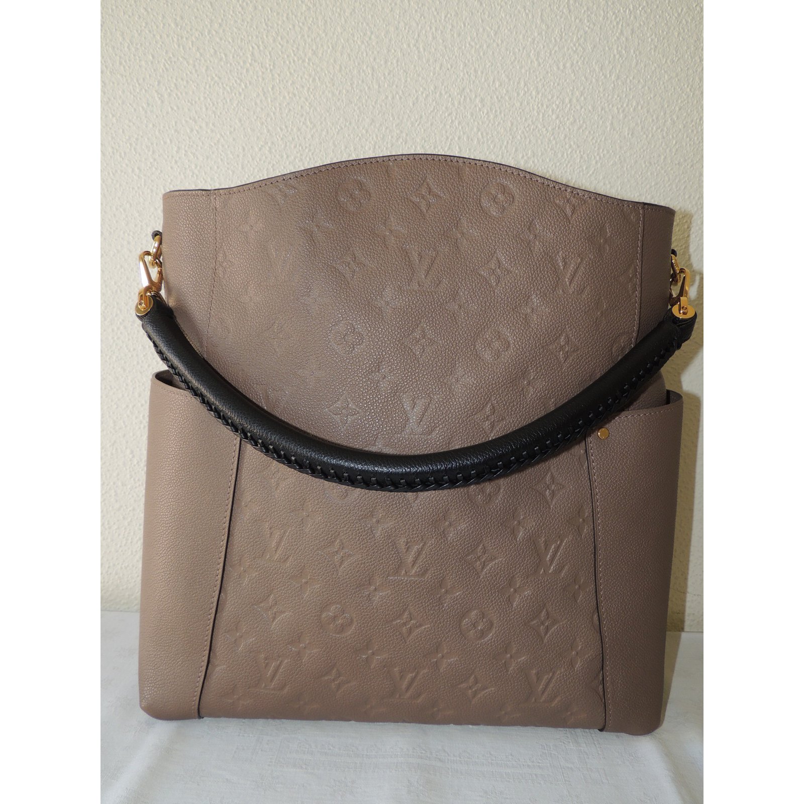 Louis Vuitton Bagatelle Taupe Leather ref.71328 - Joli Closet