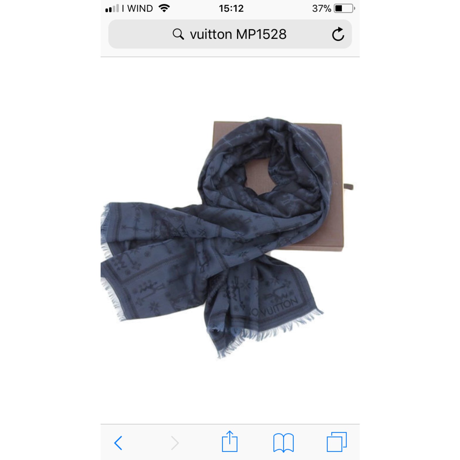 Echarpe Louis Vuitton Bleu en Coton - 26094260