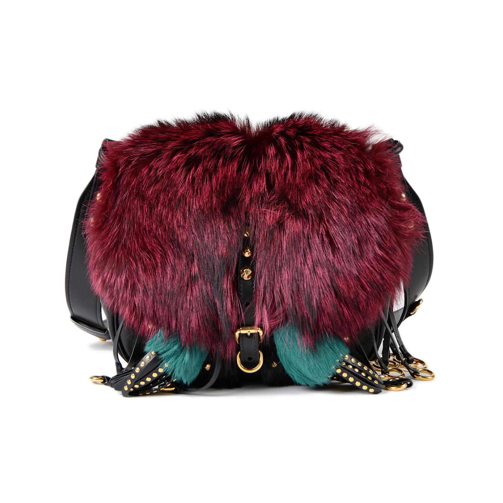 Prada fox fur bag ref.71545 Joli Closet