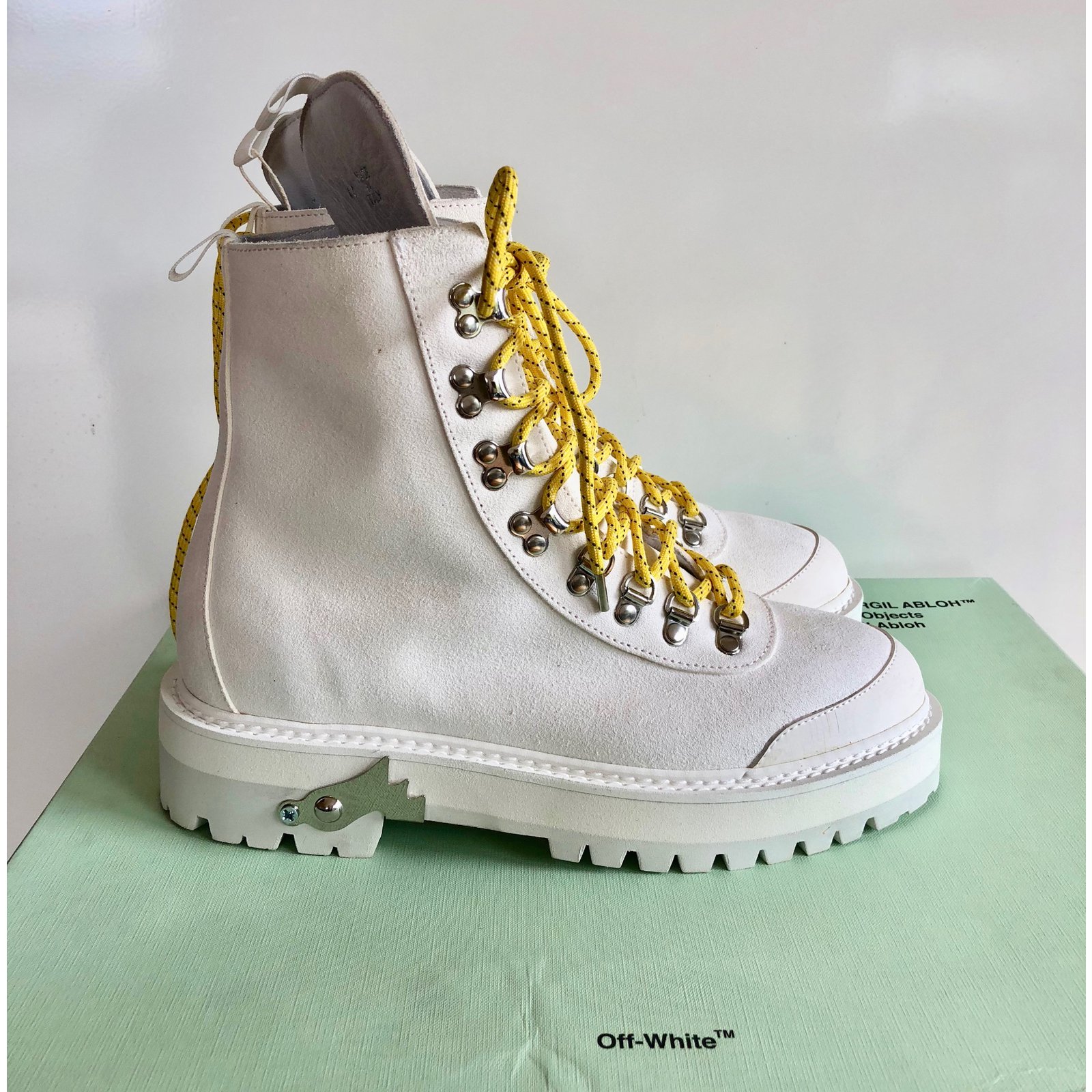 off white ankle boots