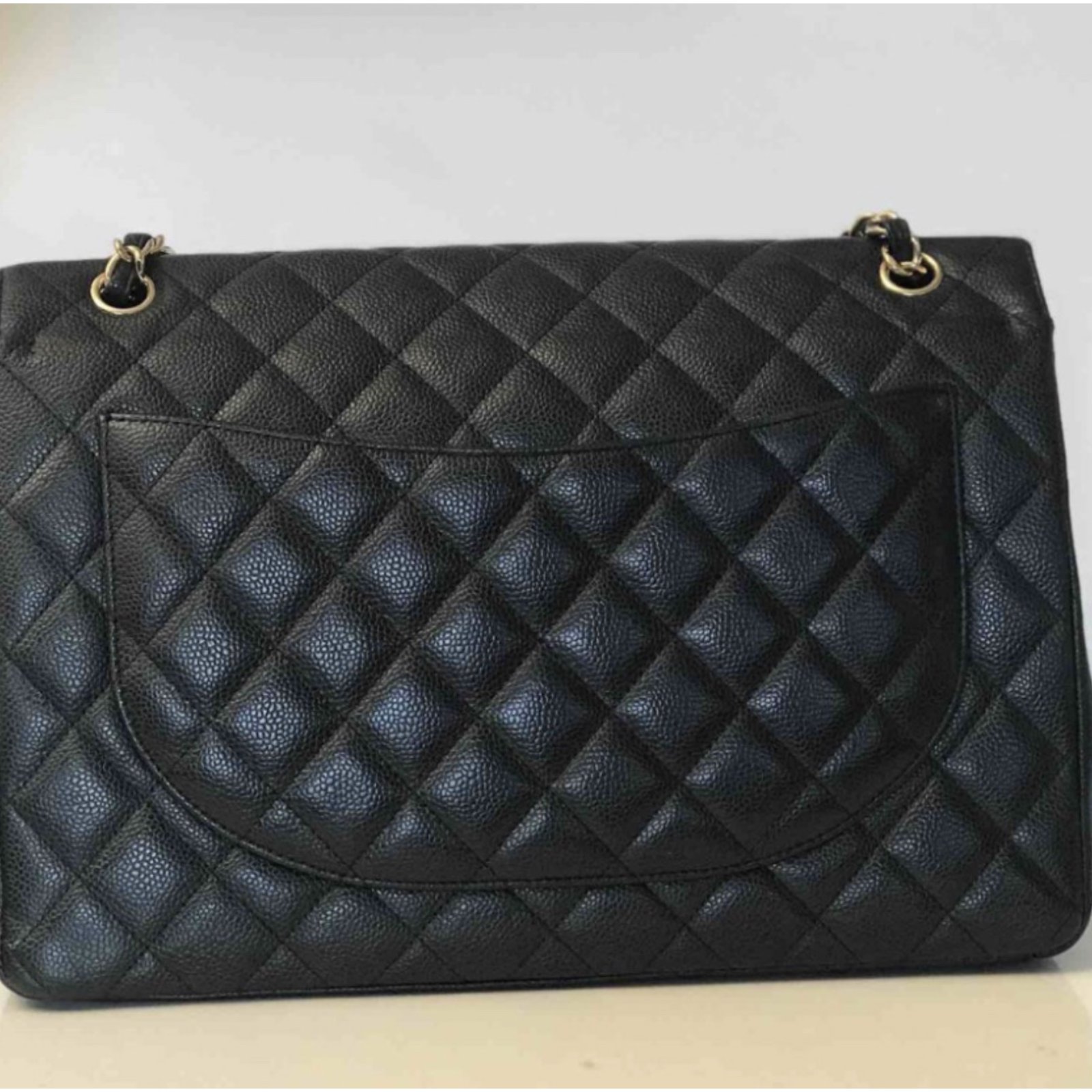 Chanel Maxi Jumbo Caviar Black Leather ref.71888 - Joli Closet