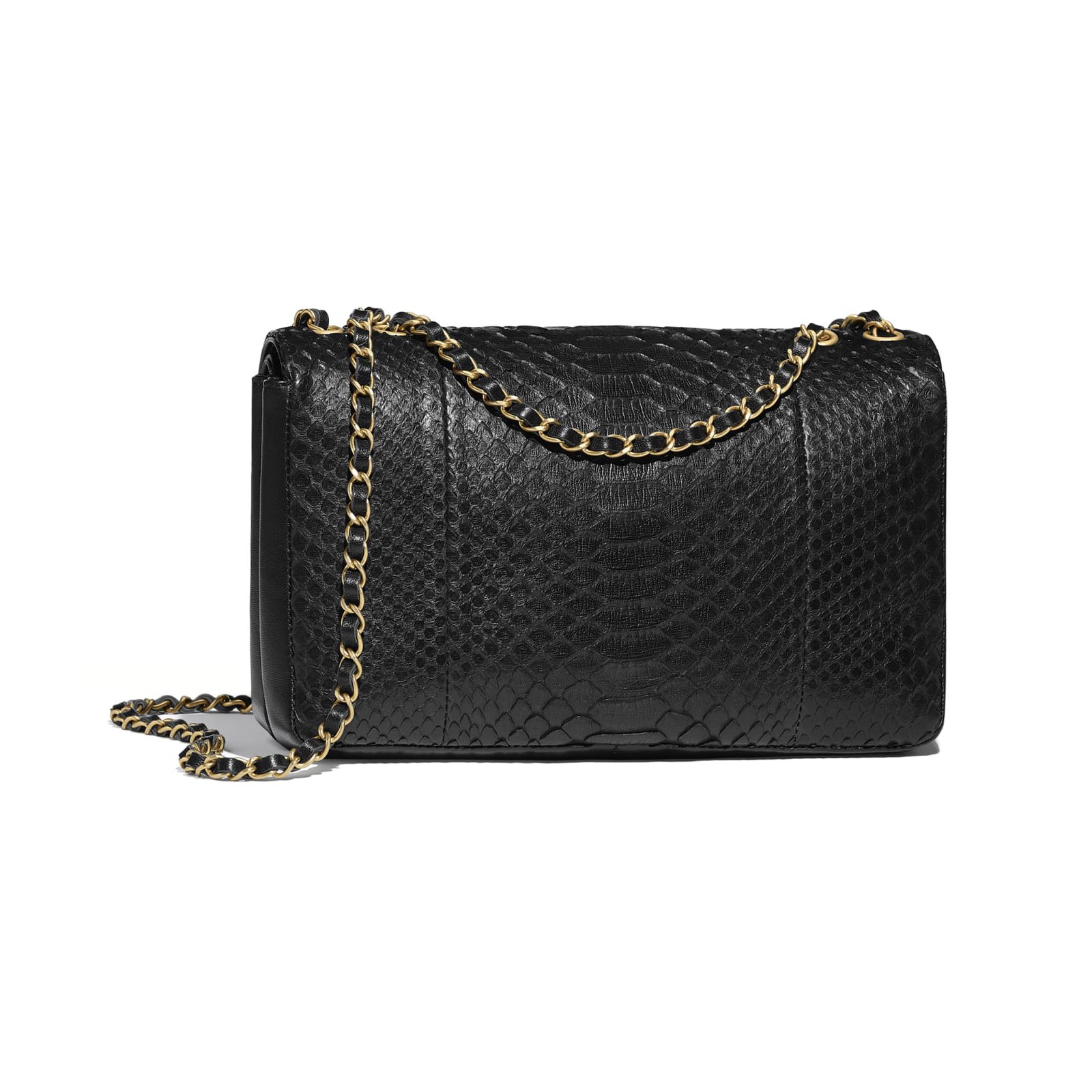Chanel Python Handbag Black ref.71962 - Joli Closet
