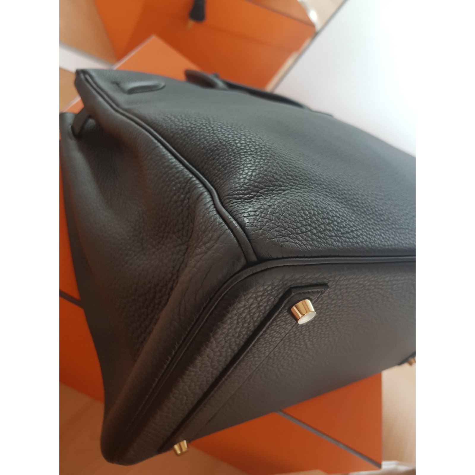 Sold at Auction: Hermès 2016 40cm 'Birkin' in Black Togo Leather
