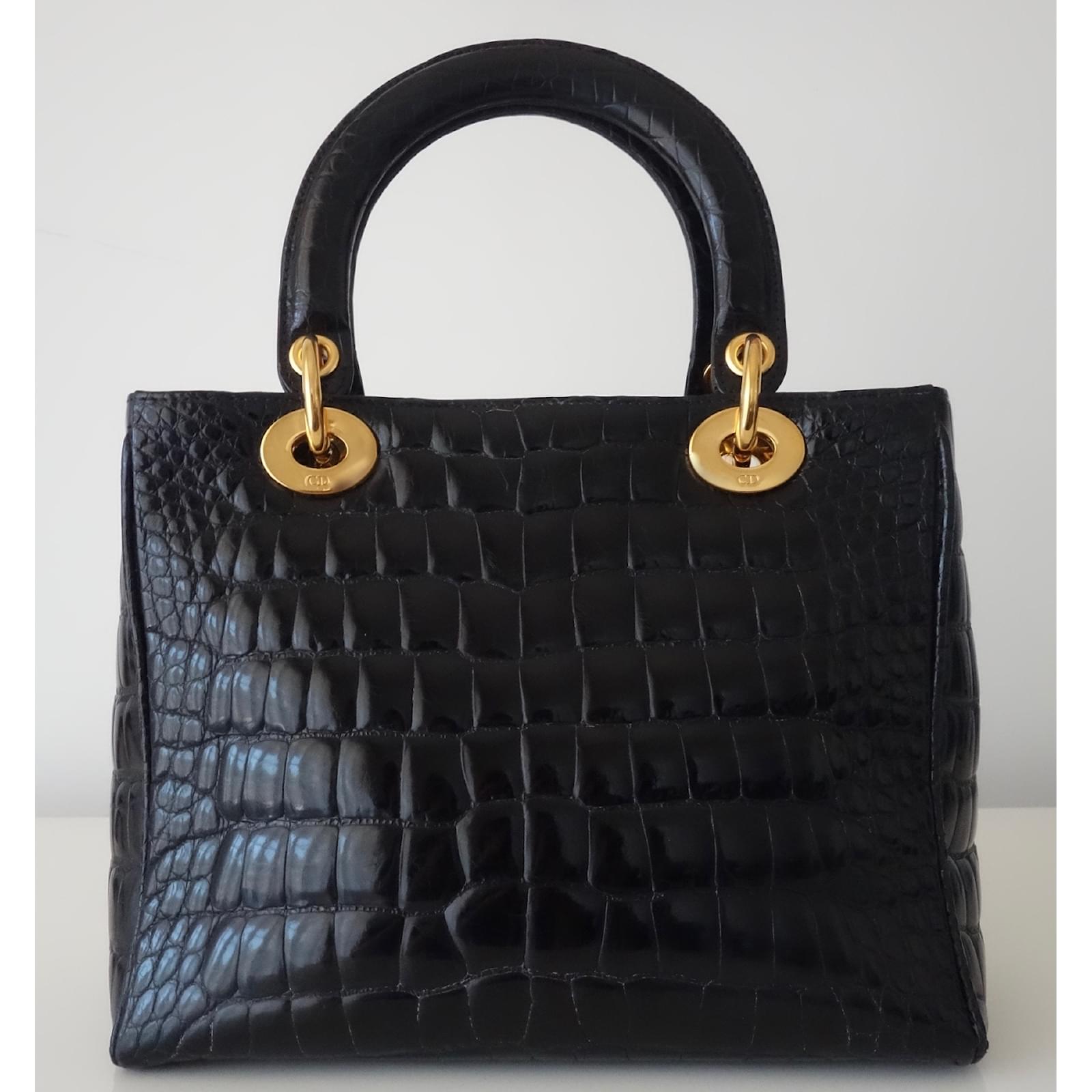 LADY DIOR Black Exotic leather ref.JC73665 (Sold) - Joli Closet