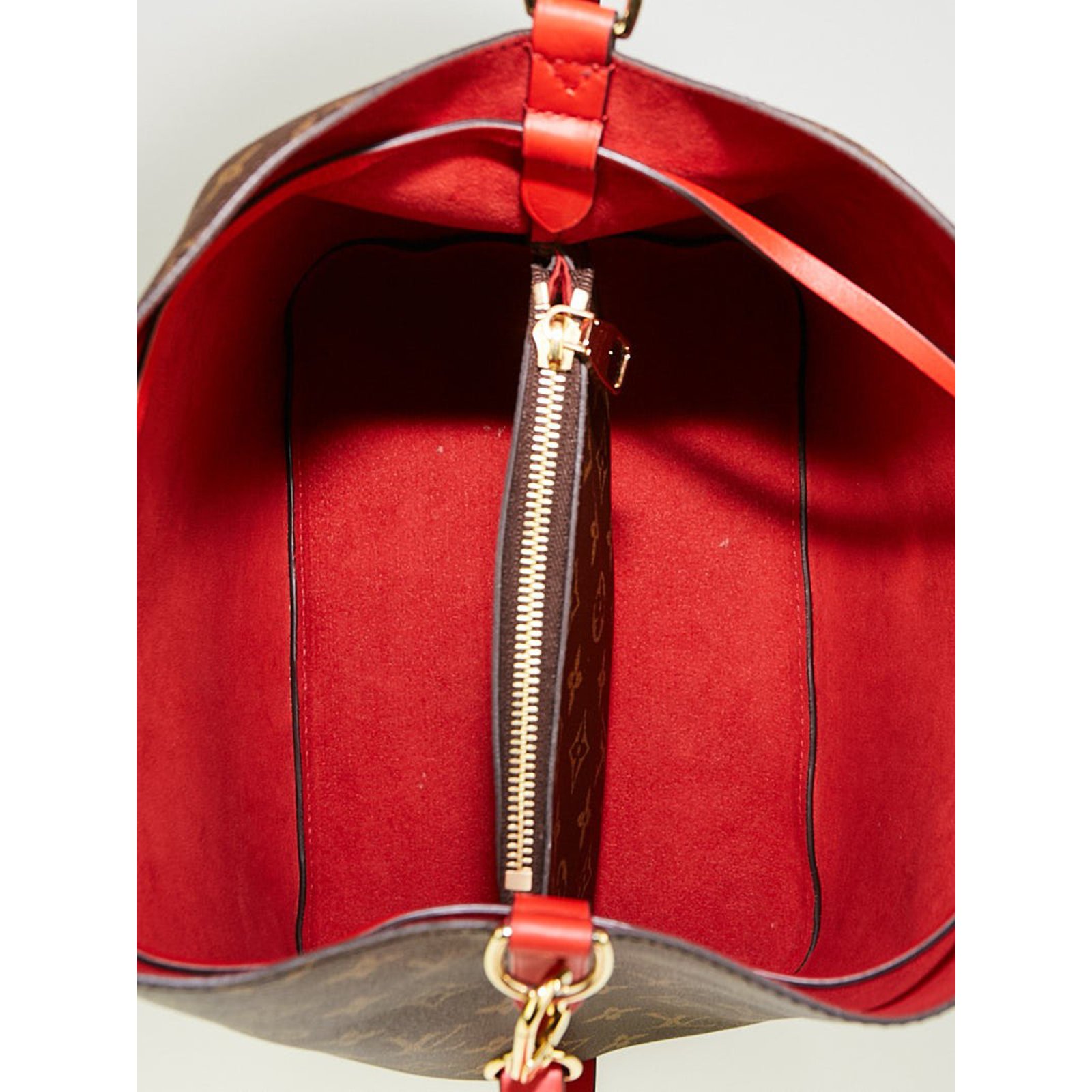 Noe Louis Vuitton Neo Noé Brown Red Leather Cloth ref.73732 - Joli Closet
