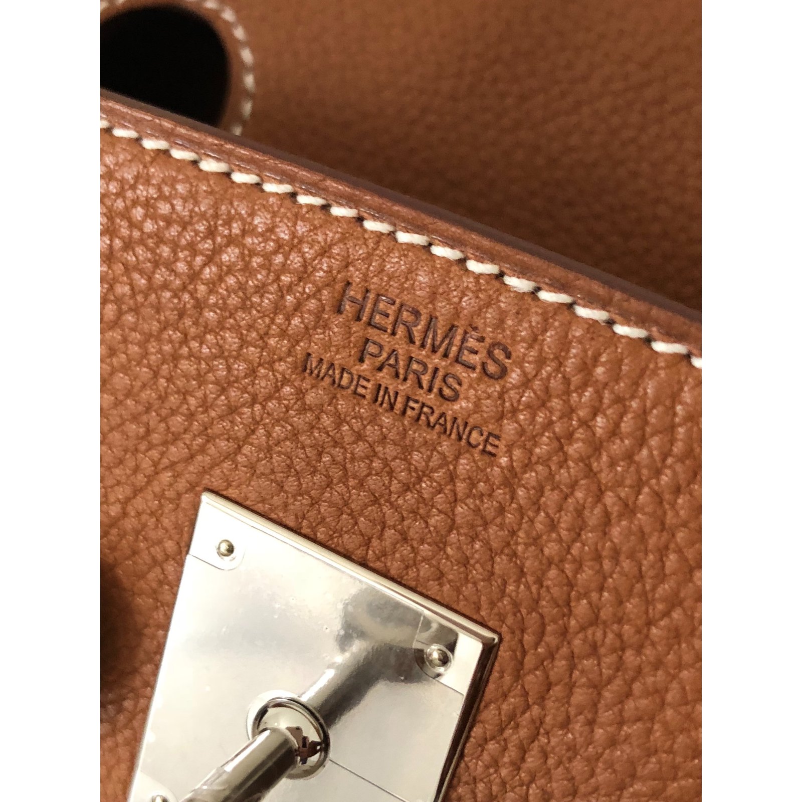 Hermès HERMES BIRKIN 30 Barenia Faubourg Light brown Leather ref