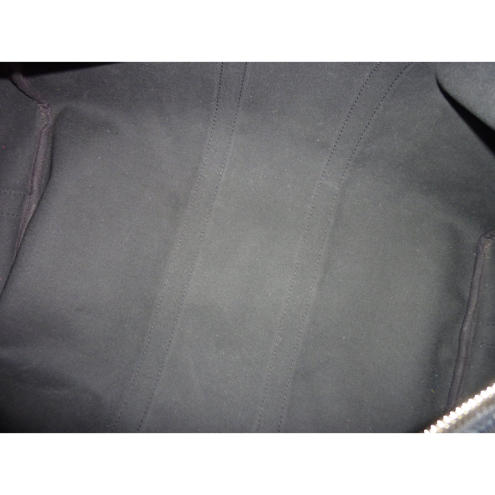 Louis Vuitton keepall 45 Dark grey Navy blue Leather Cloth ref.73754 - Joli  Closet