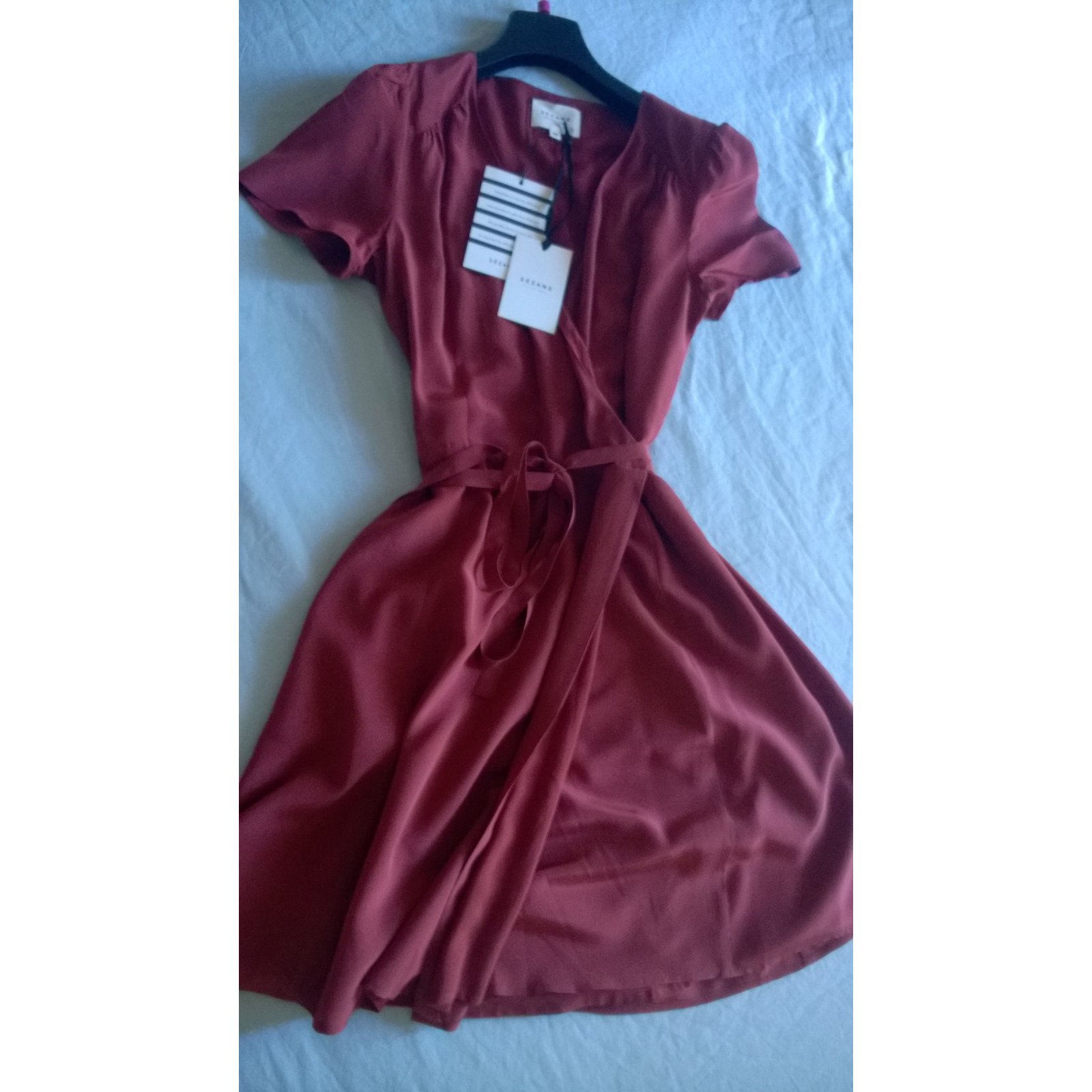 SéZane Dress Red Silk ref.74307 - Joli ...
