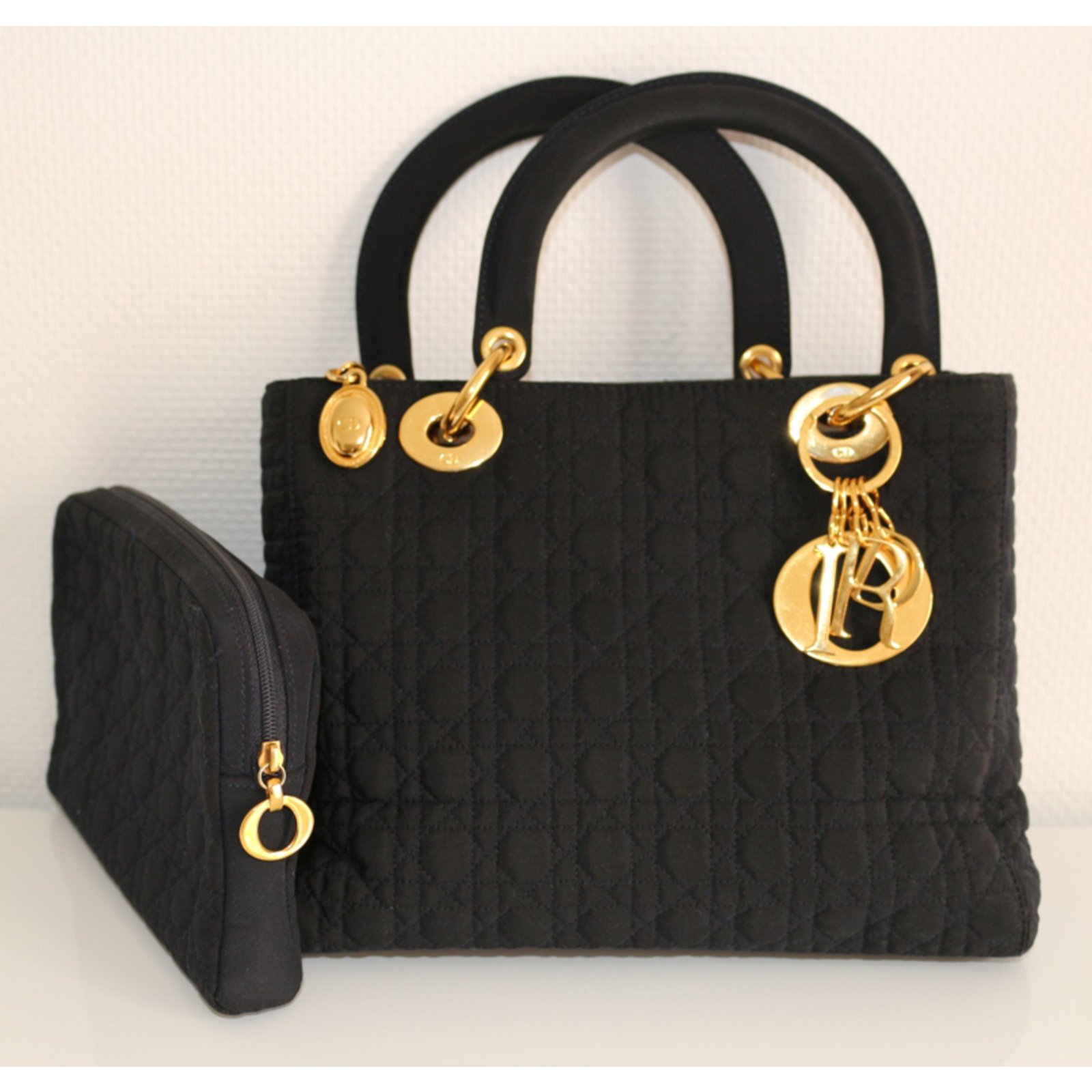 lady dior cloth handbag