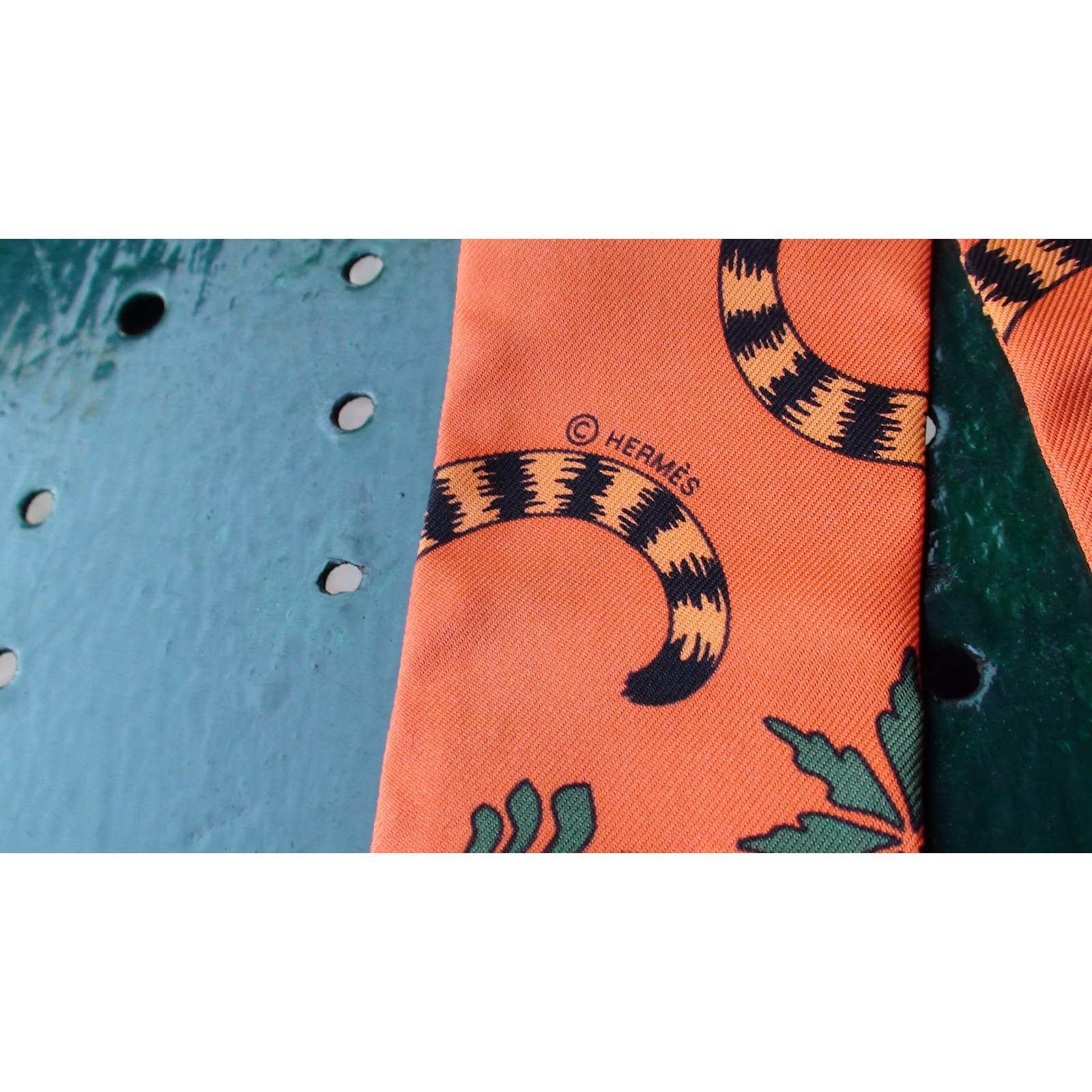 Hermès Scarf Orange Silk ref.74804 Joli Closet