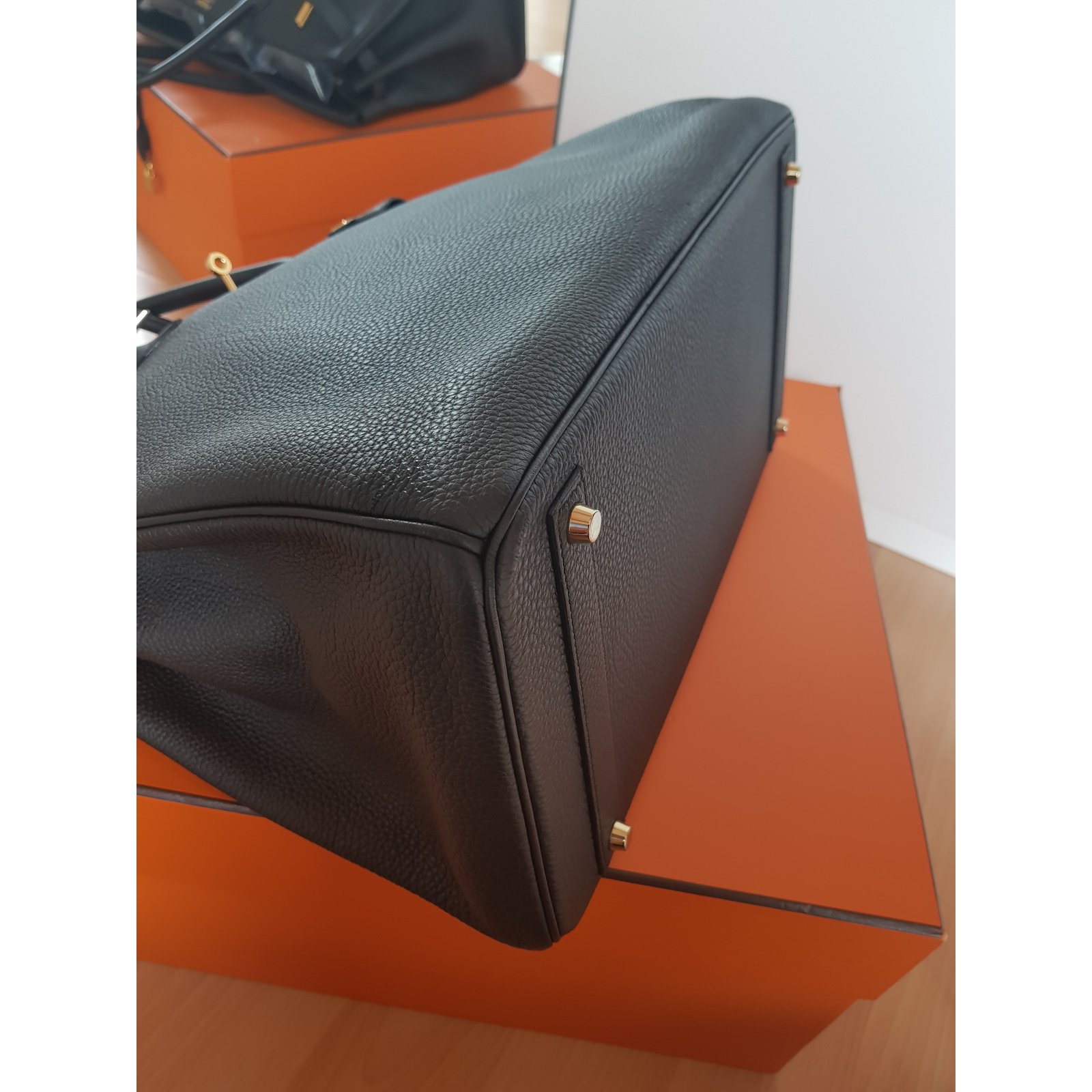 Hermès Birkin 40 Black Leather ref.75426 - Joli Closet