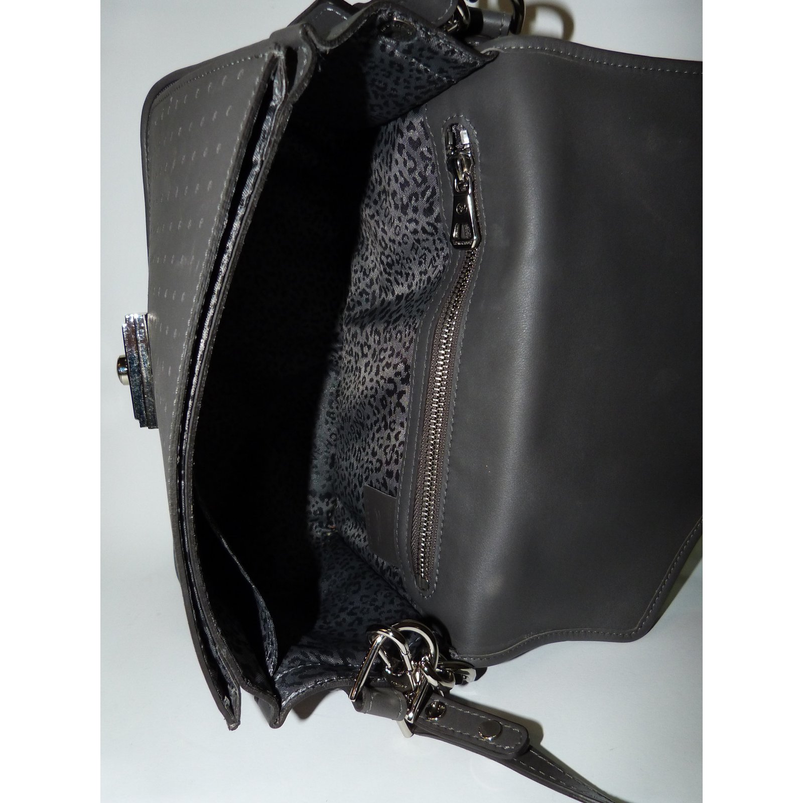 Longchamp Handbags Grey Leather ref.75486 - Joli Closet