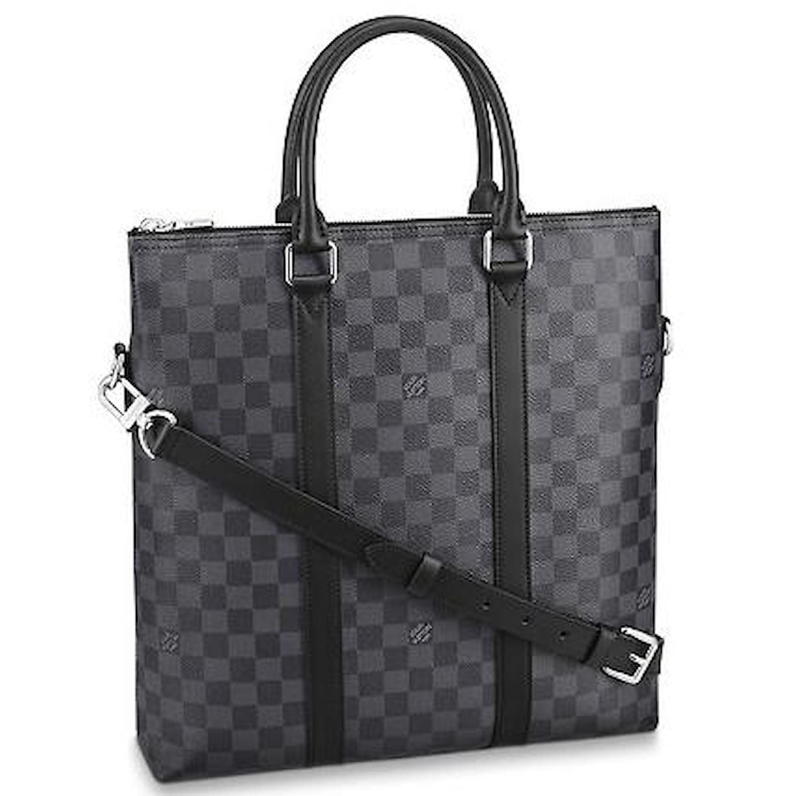 Louis Vuitton Anton Tote Grey Leather ref.75607 Joli Closet