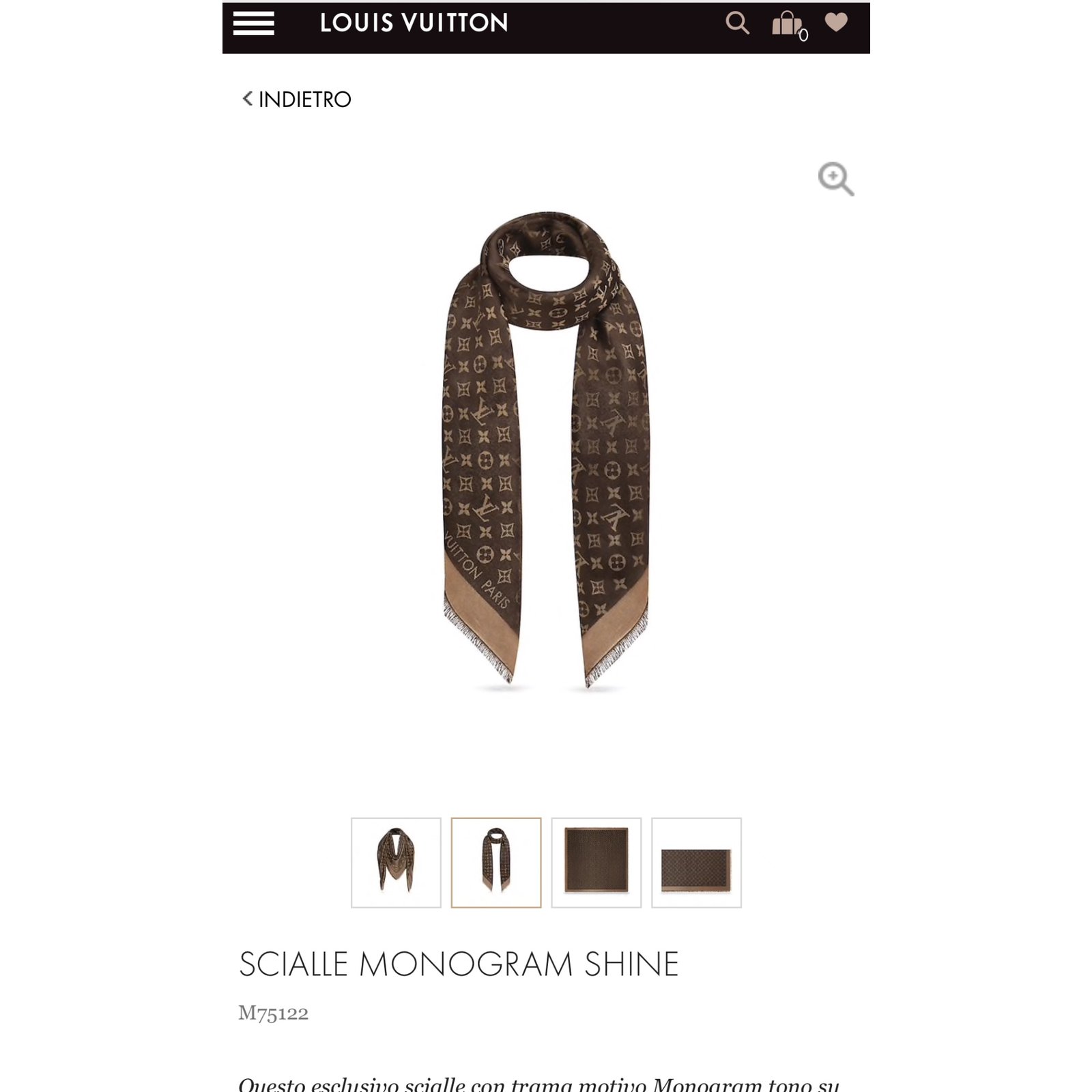 Louis Vuitton Silk scarf Brown ref.276753 - Joli Closet