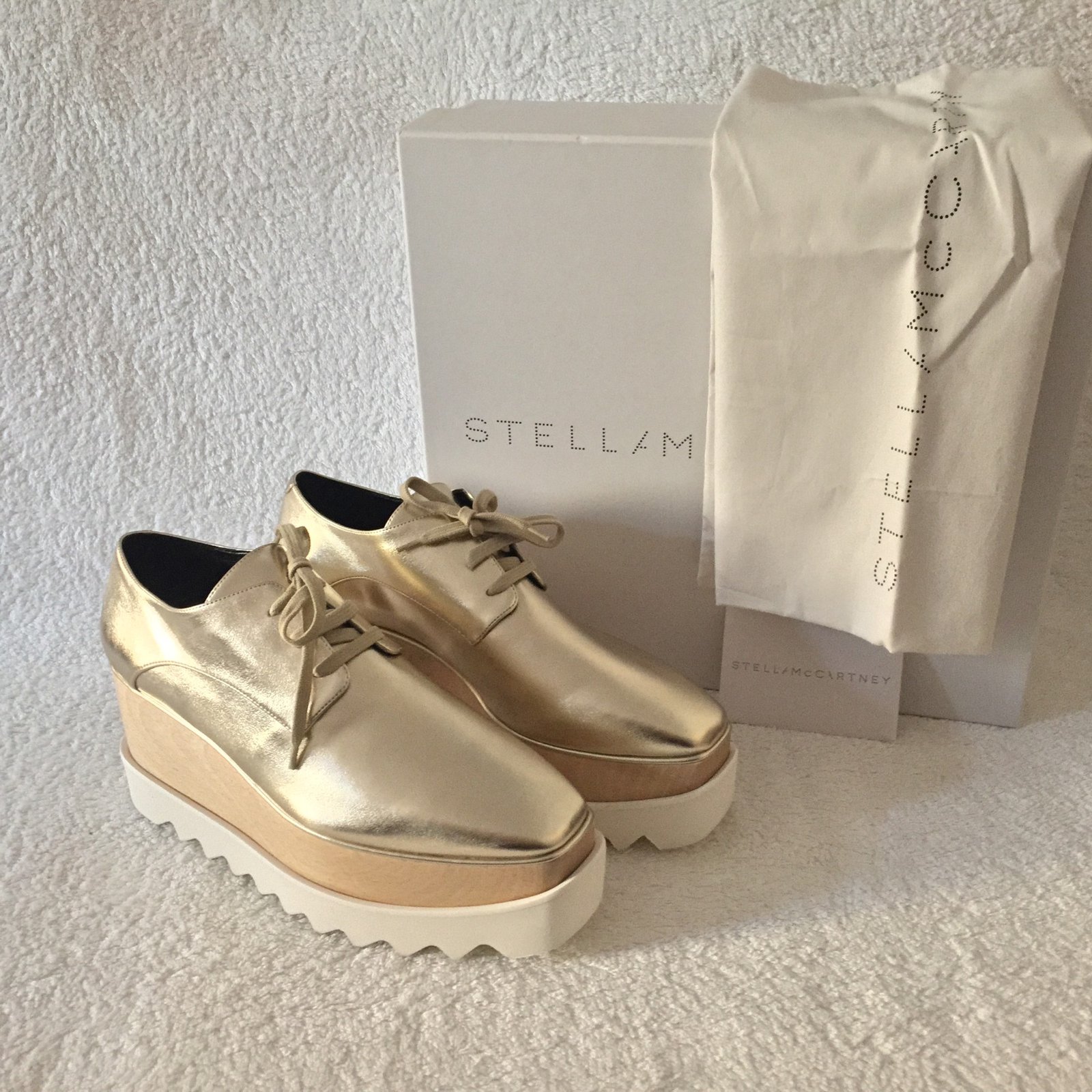 stella mccartney gold platform shoes