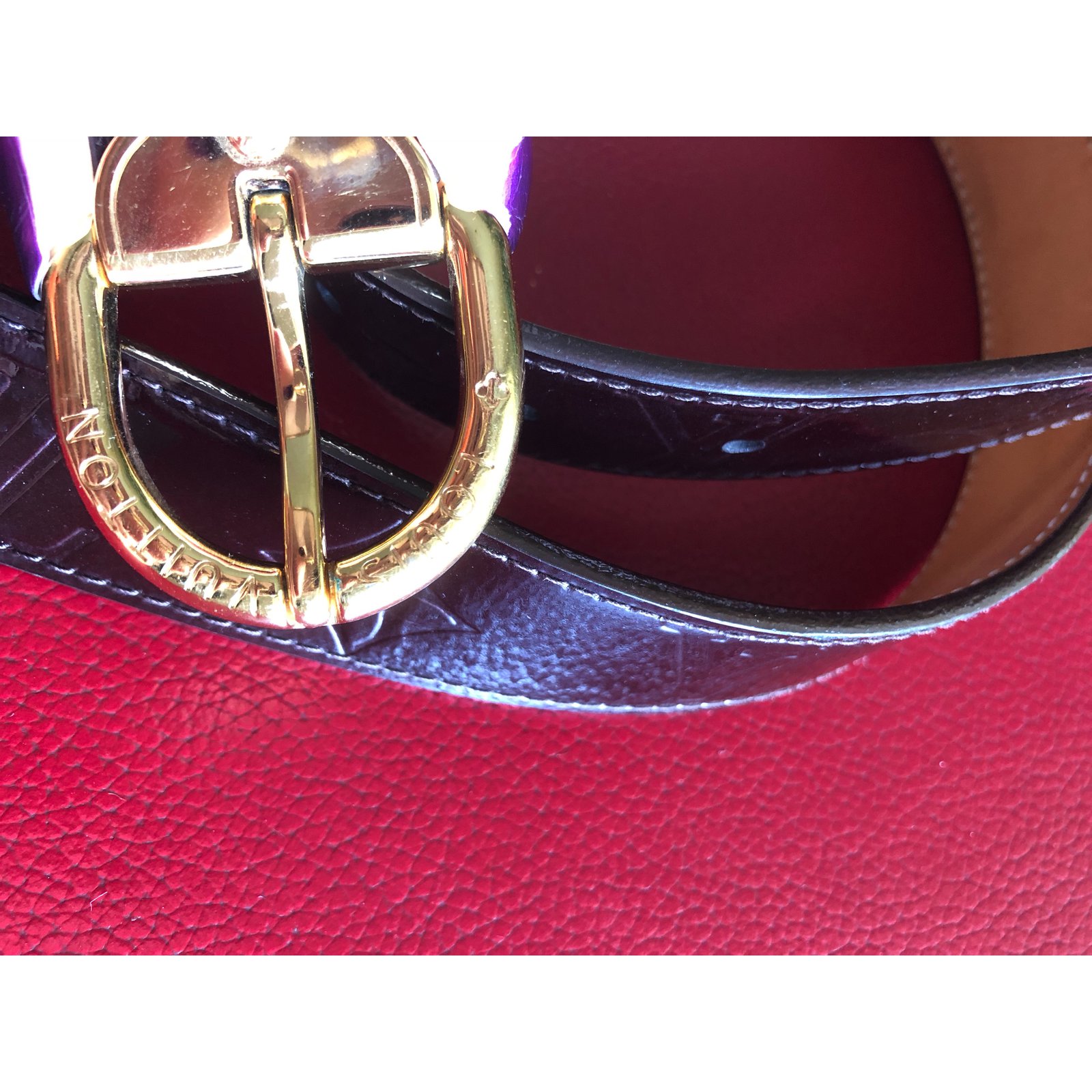 Louis Vuitton Belt Purple Leather ref.75907 - Joli Closet